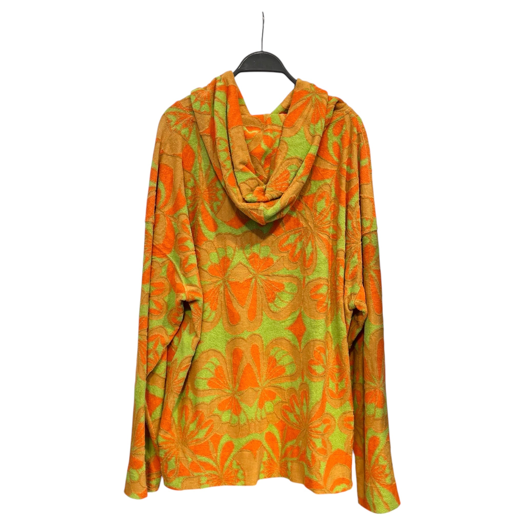 sandro/Hoodie/XL/Floral Pattern/Cotton/ORN/ORANGE/GREEN TOWEL HOODIE view 2