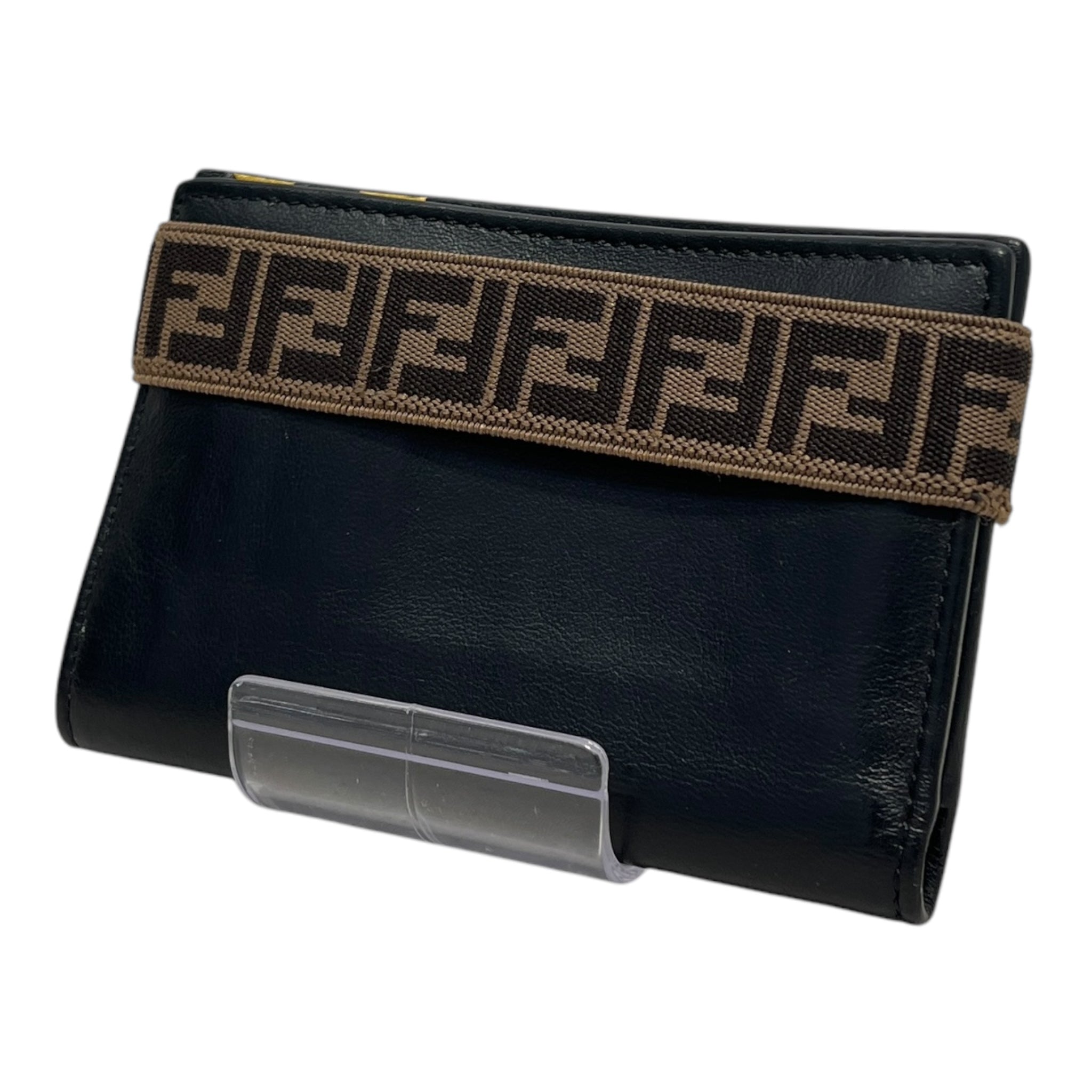 FENDI/Wallet/Leather/BLK/monogram strap view 1