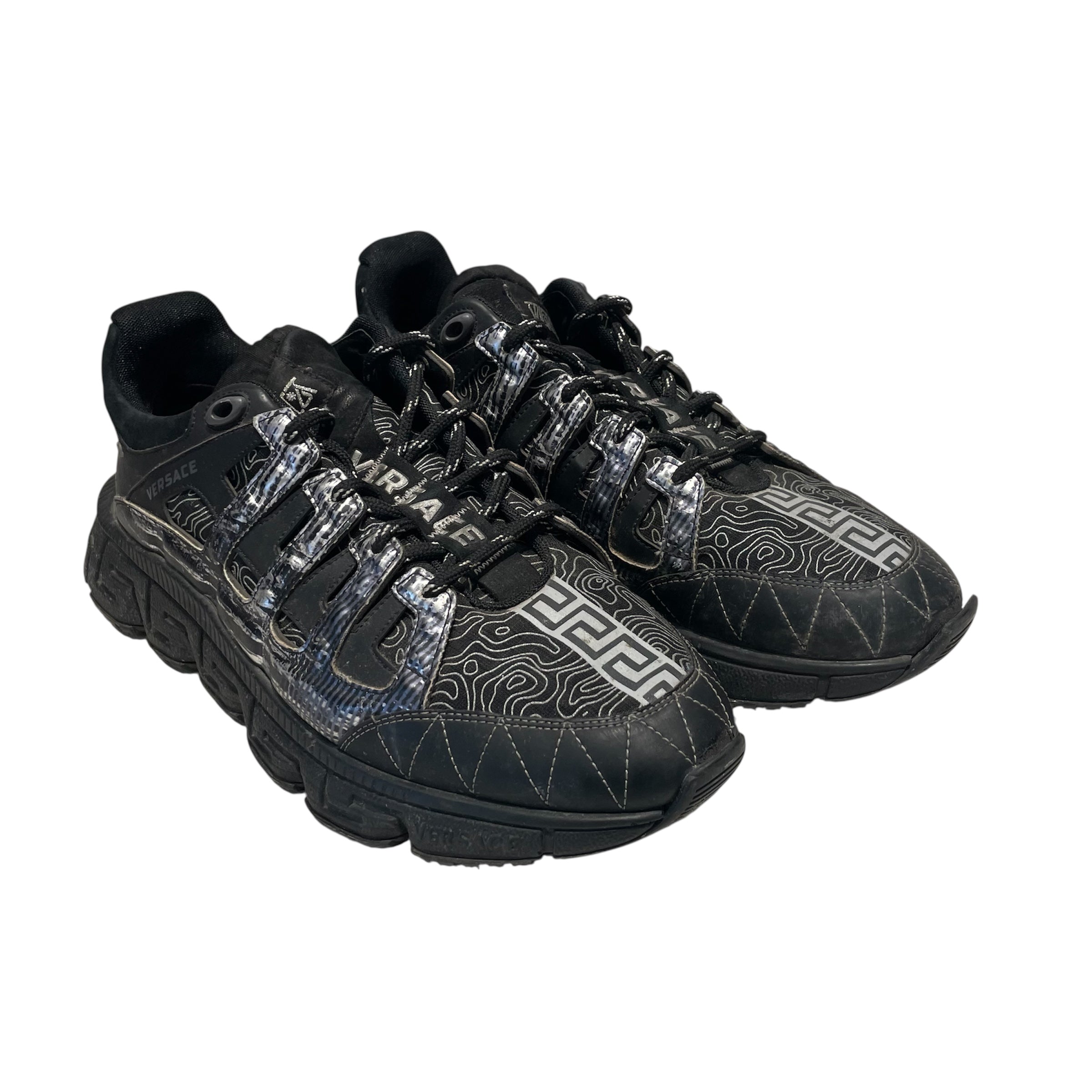 VERSACE/Low-Sneakers/US 13/BLK/TRIGRECA view 1
