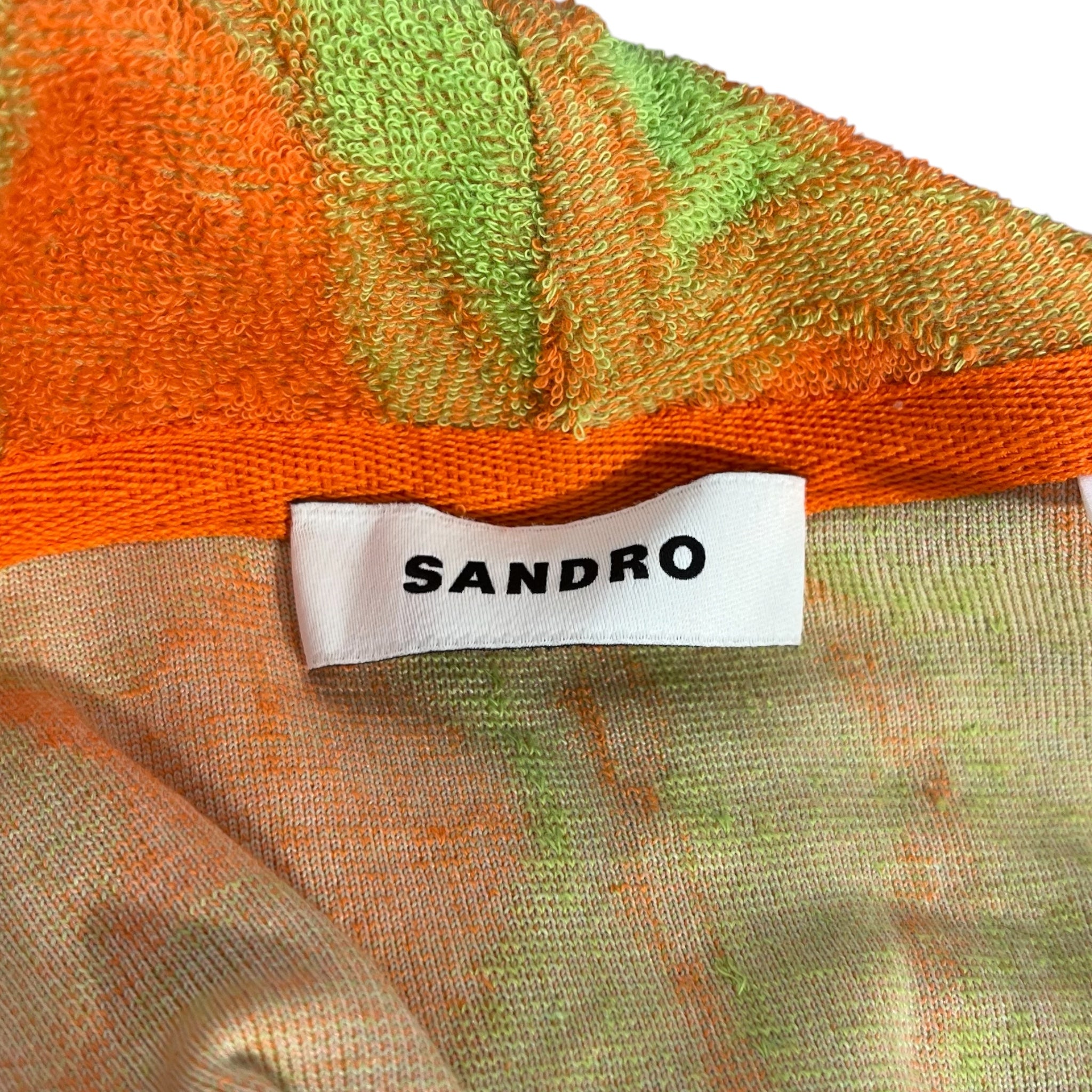 sandro/Hoodie/XL/Floral Pattern/Cotton/ORN/ORANGE/GREEN TOWEL HOODIE view 3