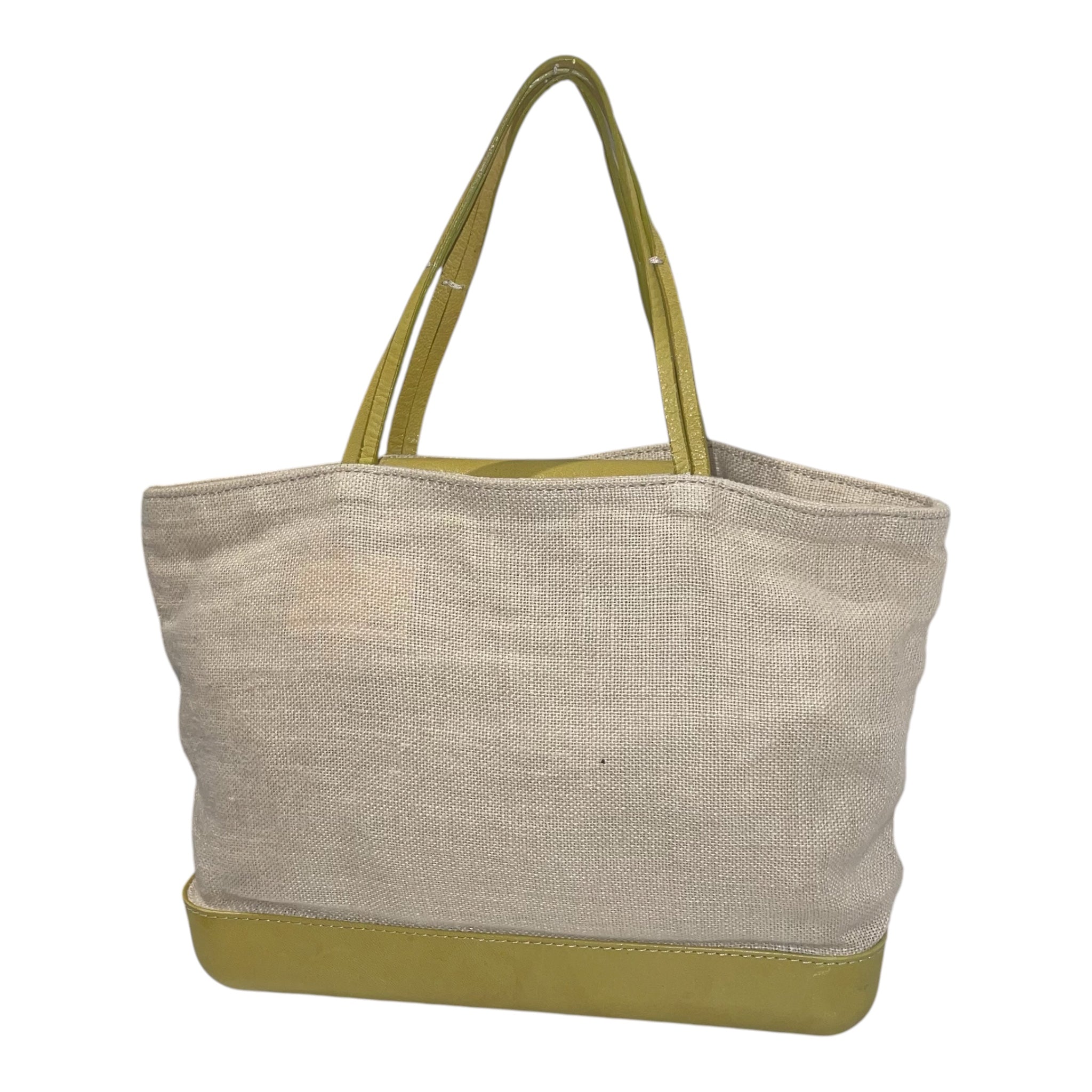 BOTTEGA VENETA/Hand Bag/Cotton/BEG/VTG BEAD BAG LEATHER DETAILING view 2