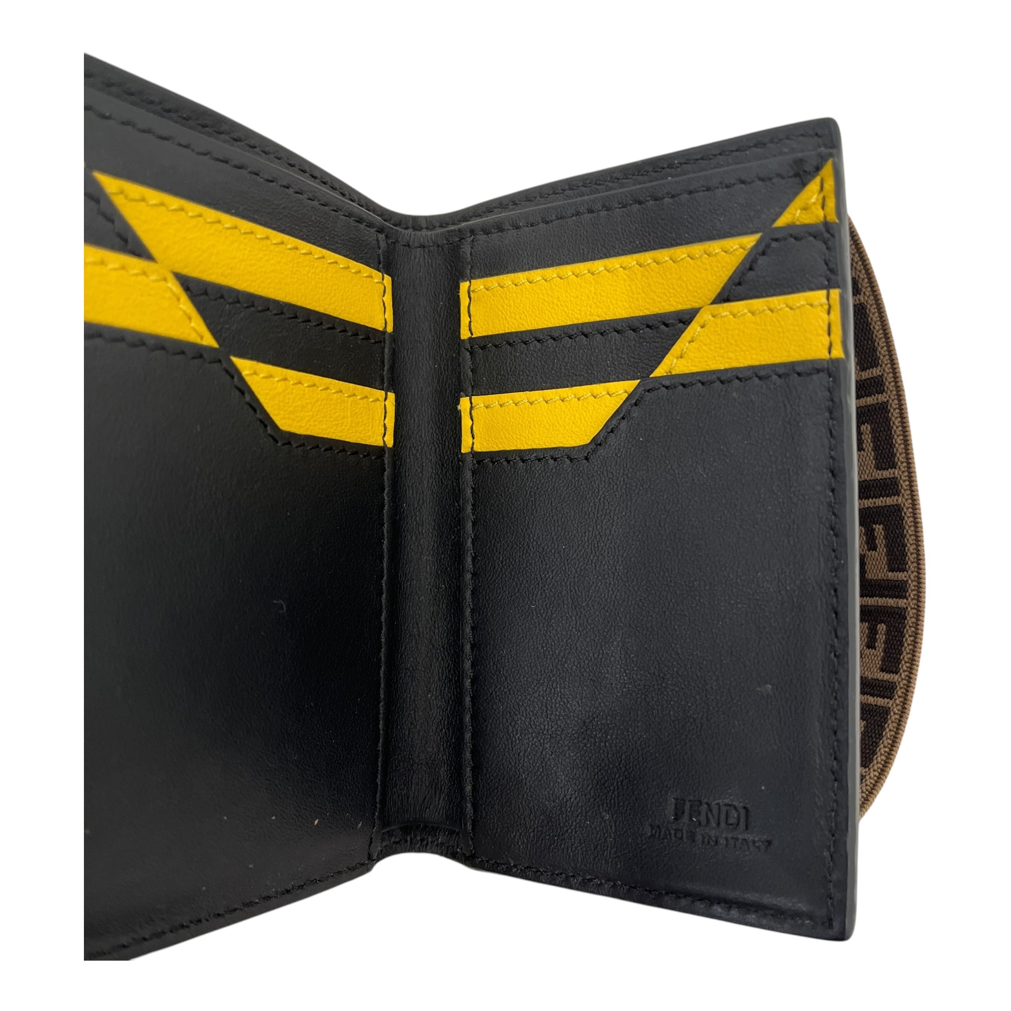 FENDI/Wallet/Leather/BLK/monogram strap view 5