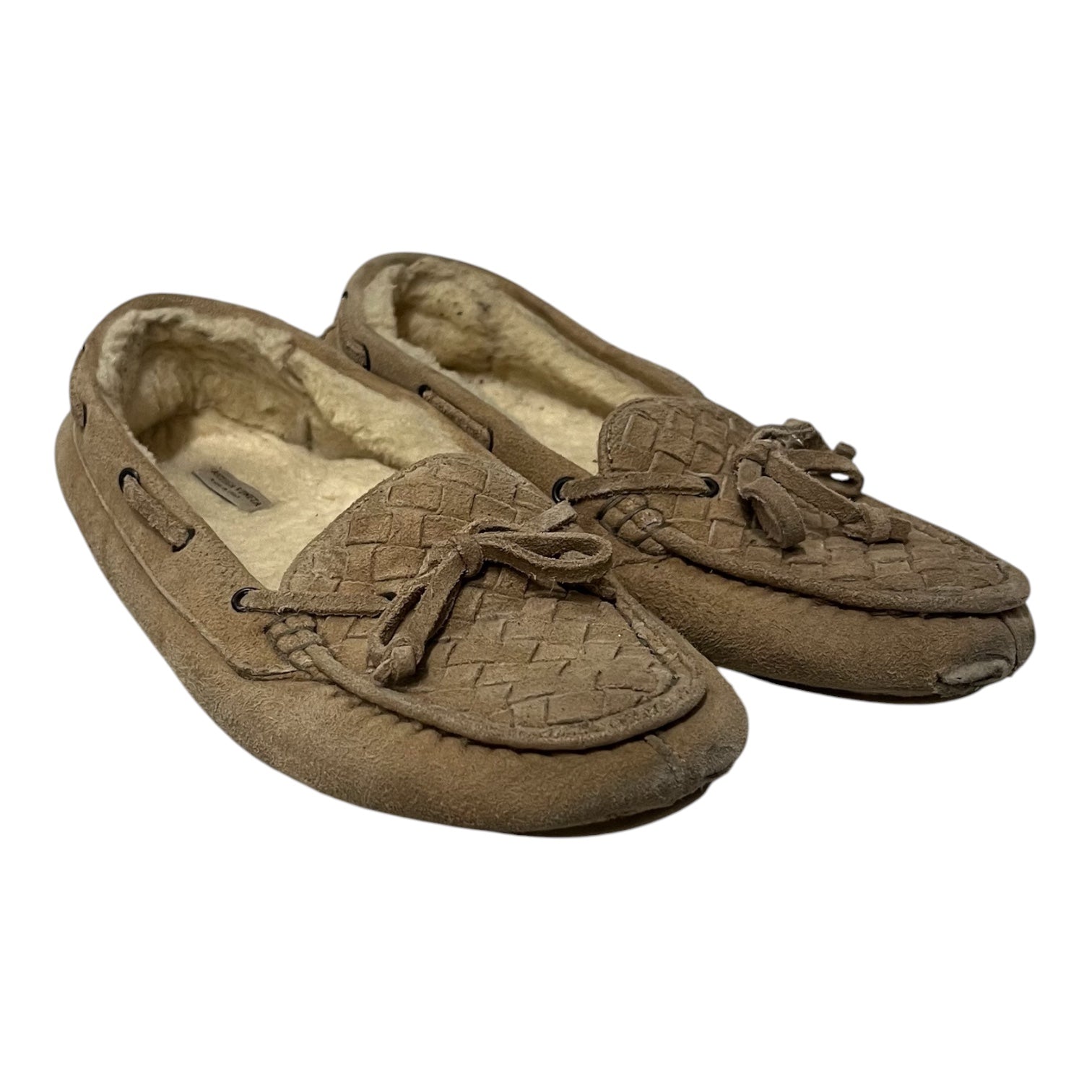 BOTTEGA VENETA/Sandals/US 7/Suede/BEG/bottega suede quilt fur slipon view 1