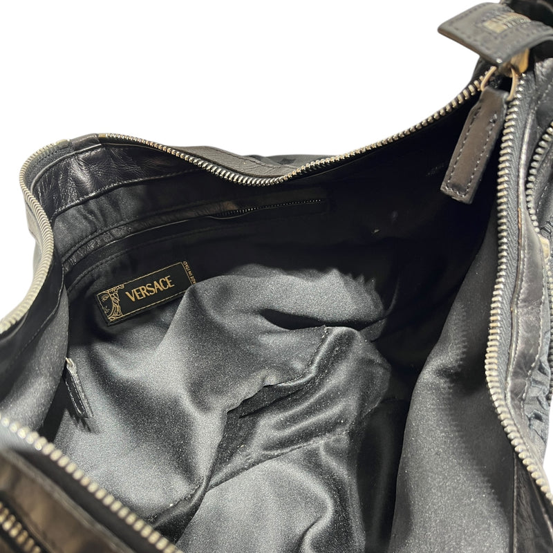 VERSACE/Hand Bag/All Over Print/Cotton/BLK/