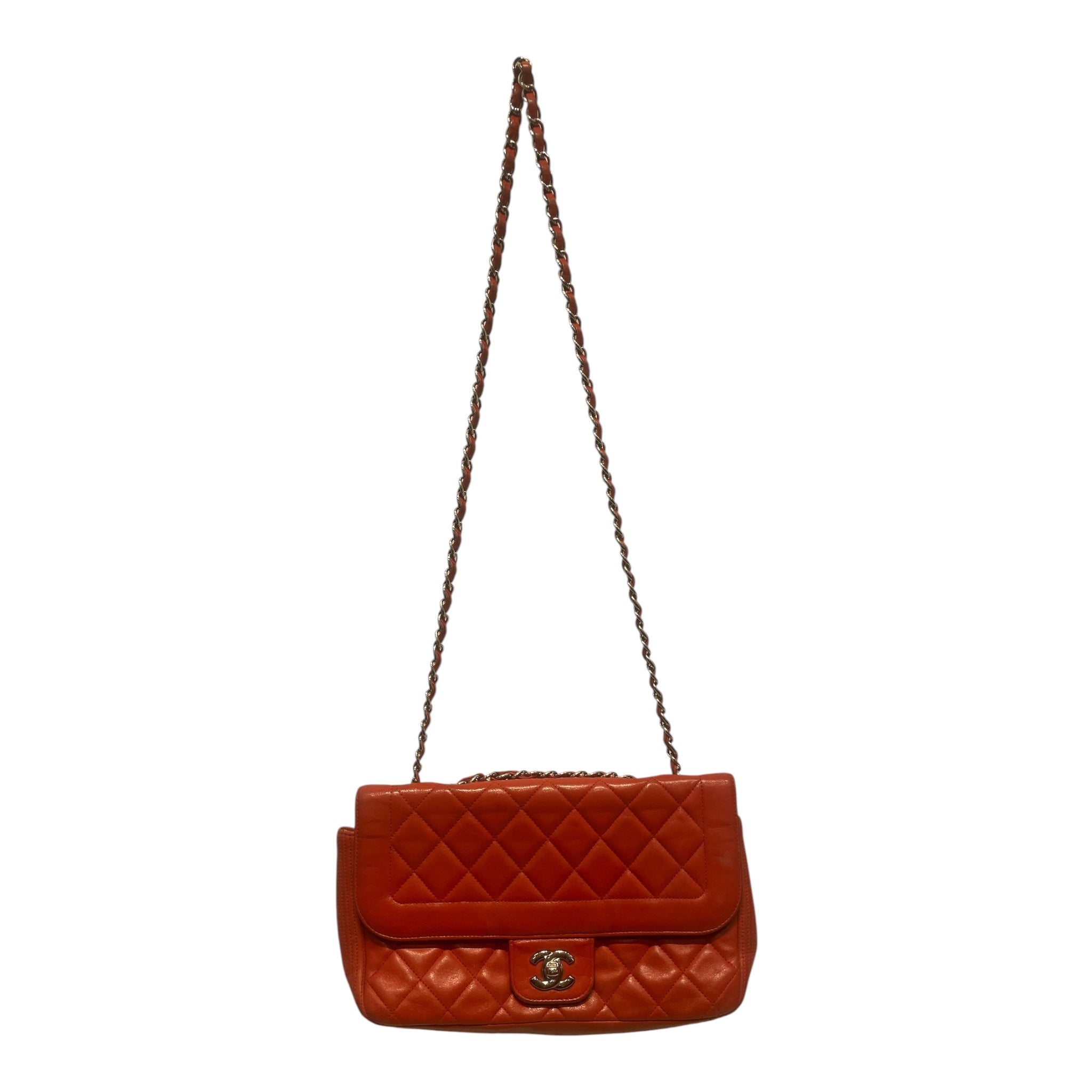 CHANEL/Bag/Leather/RED/COWHIDE CLASSIC DOUBLE FLAP view 1