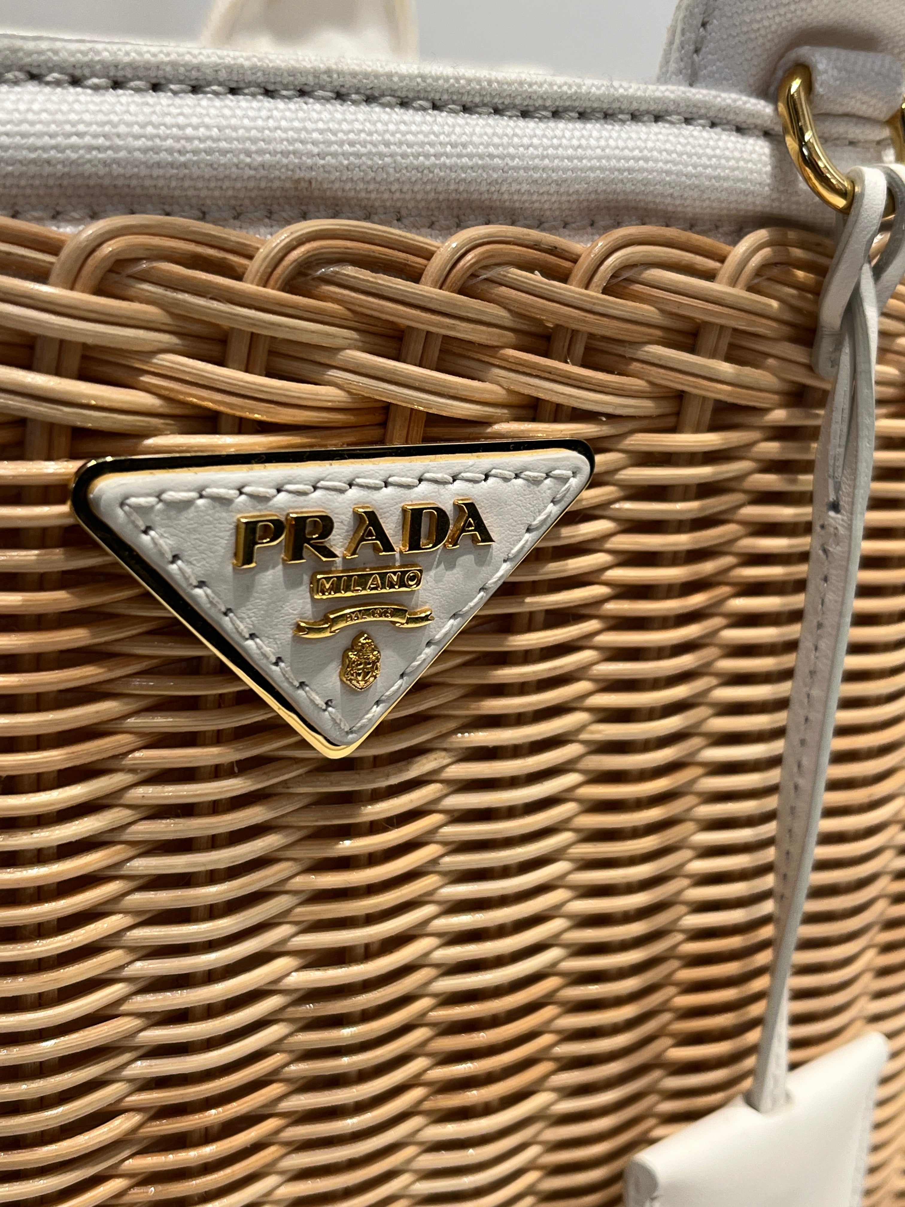 PRADA/Tote Bag/BEG/WICKER HANDBAG view 5