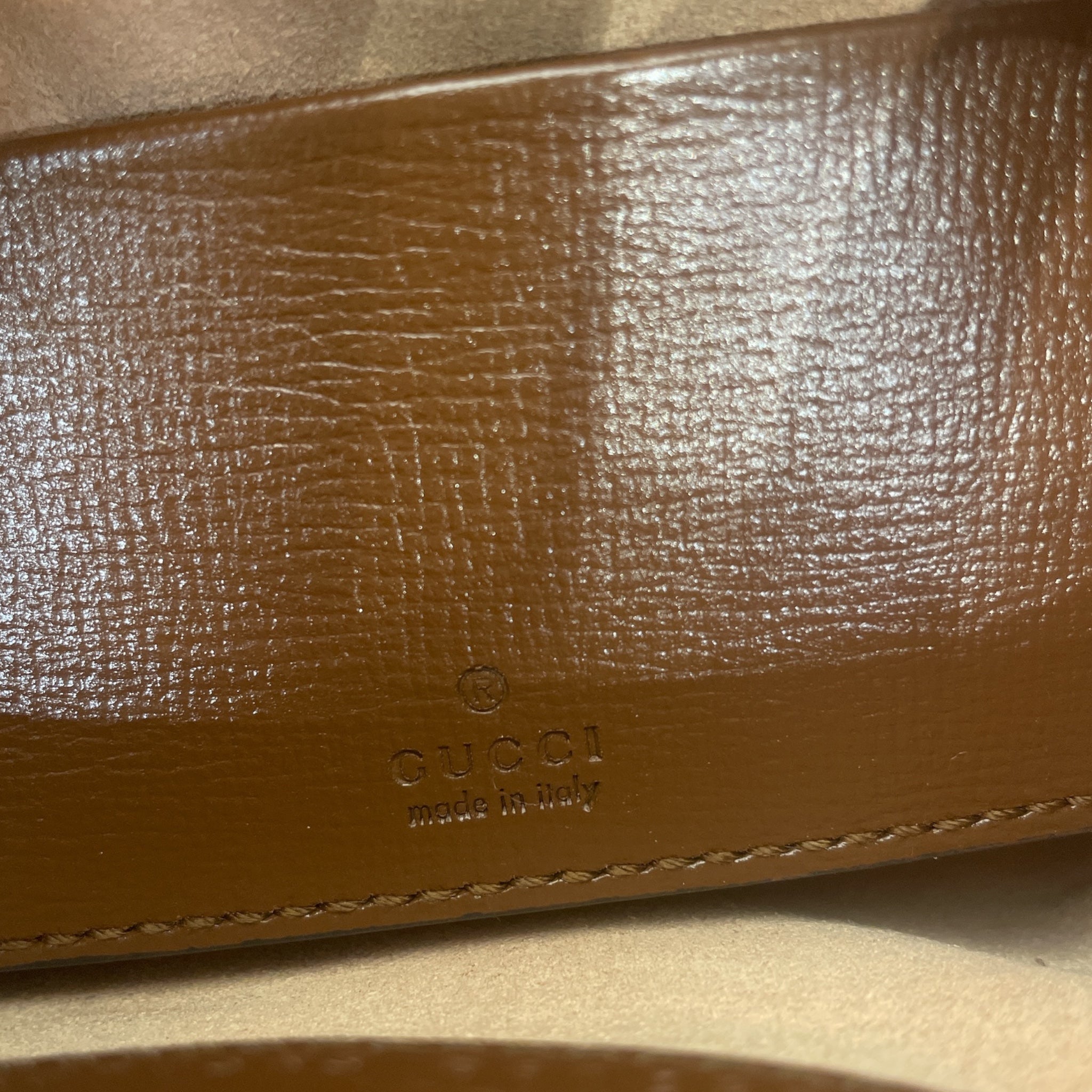GUCCI/Cross Body Bag/OS/Monogram/Leather/KHK/Mini Jackie 1961 shoulder bag view 5