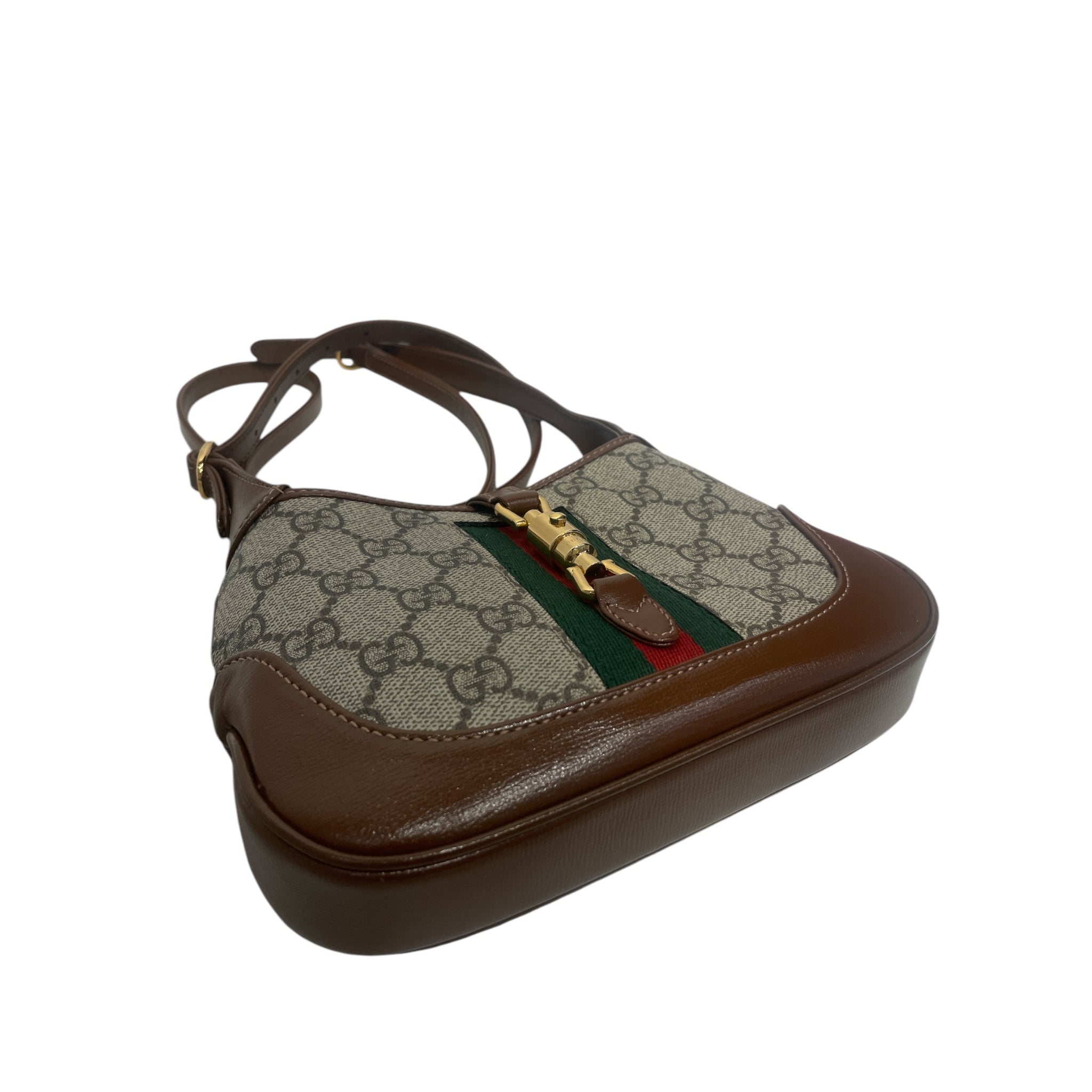 GUCCI/Cross Body Bag/OS/Monogram/Leather/KHK/Mini Jackie 1961 shoulder bag view 6