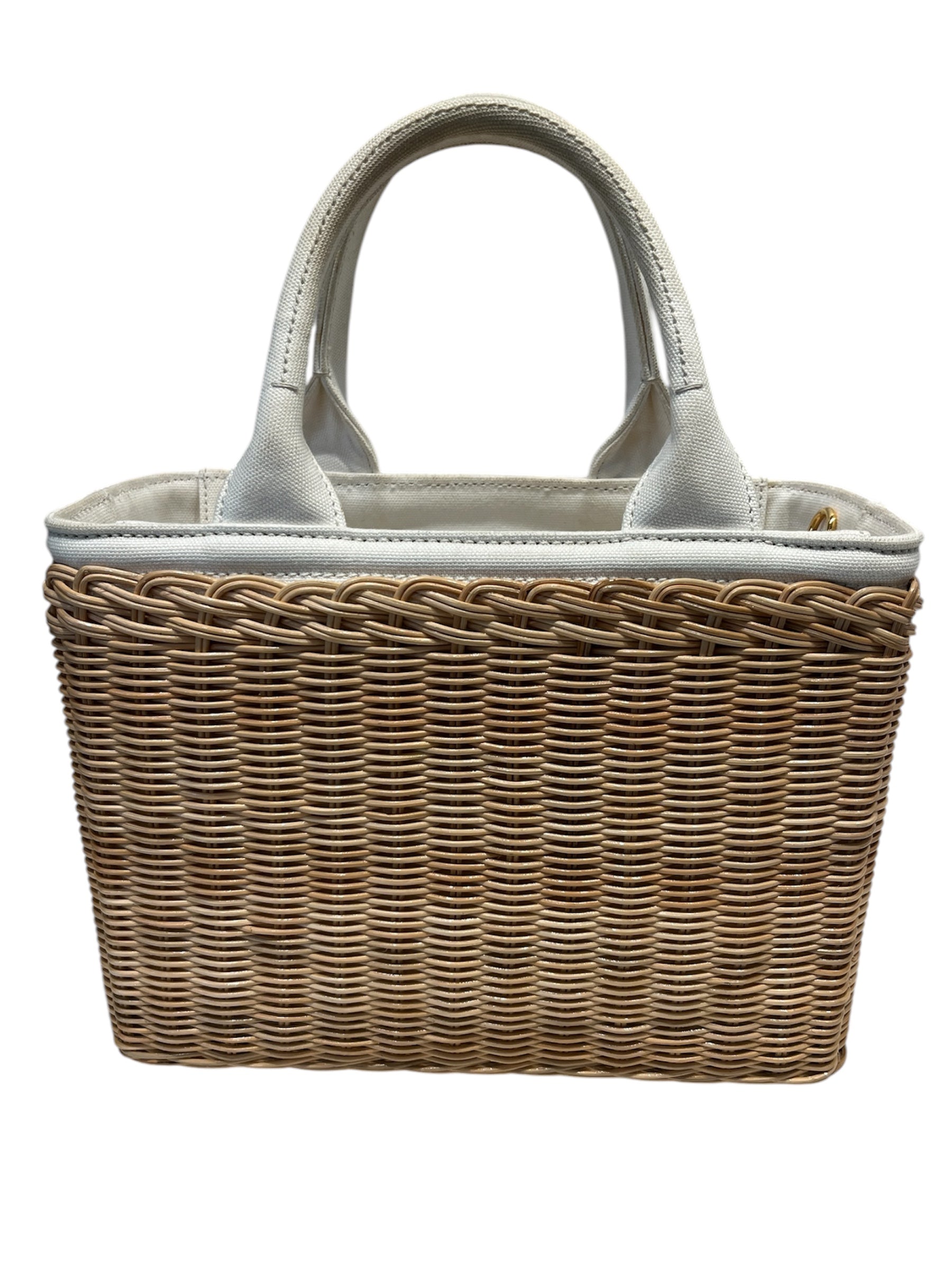 PRADA/Tote Bag/BEG/WICKER HANDBAG view 2