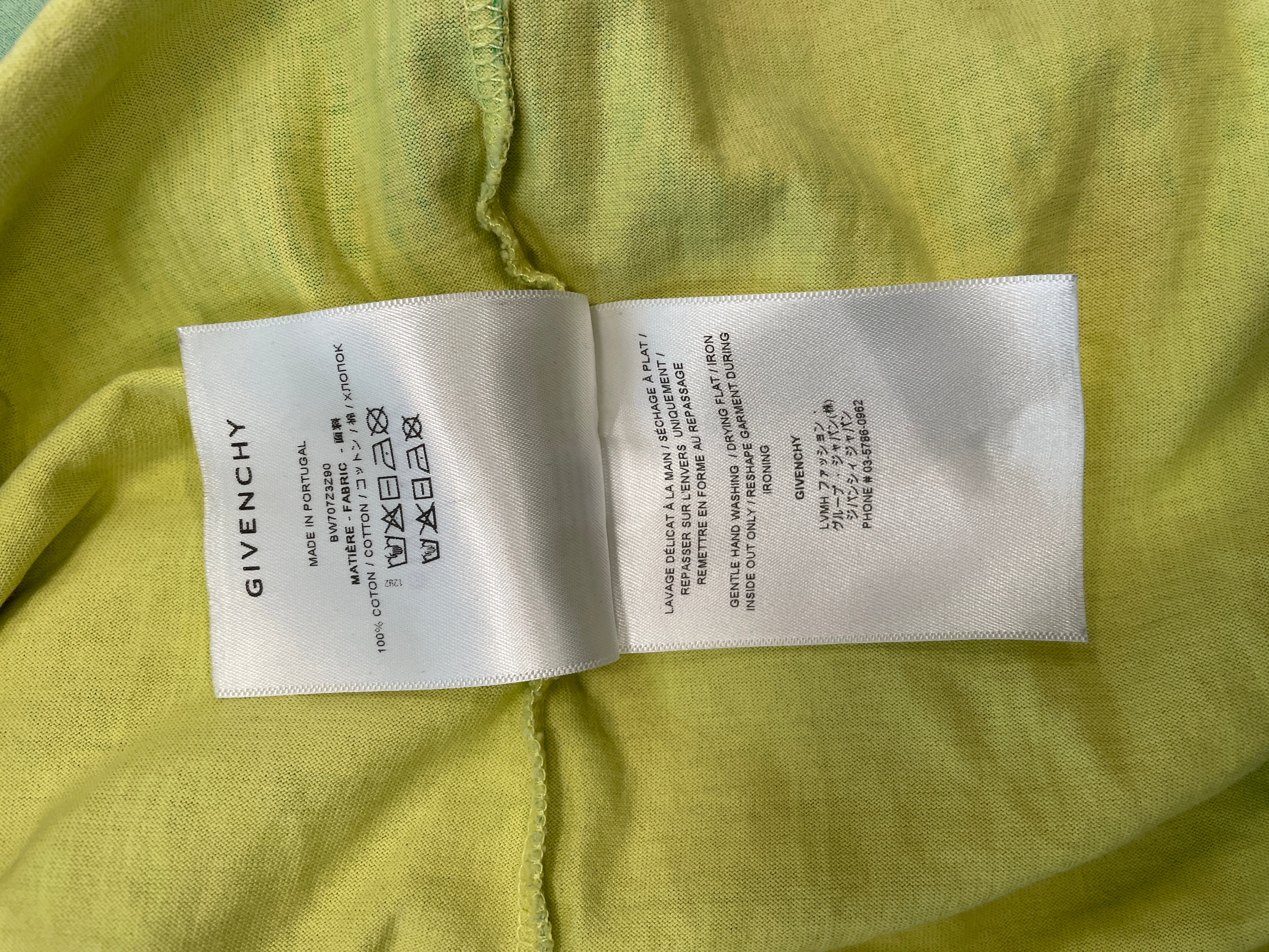 GIVENCHY/T-Shirt/XS/Cotton/YEL/All Over Print/TIE DYE HEART TEE view 5