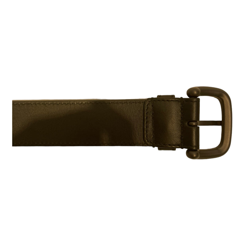 BOTTEGA VENETA/Belt/Leather/RED/CROSS WEAVE BLACK