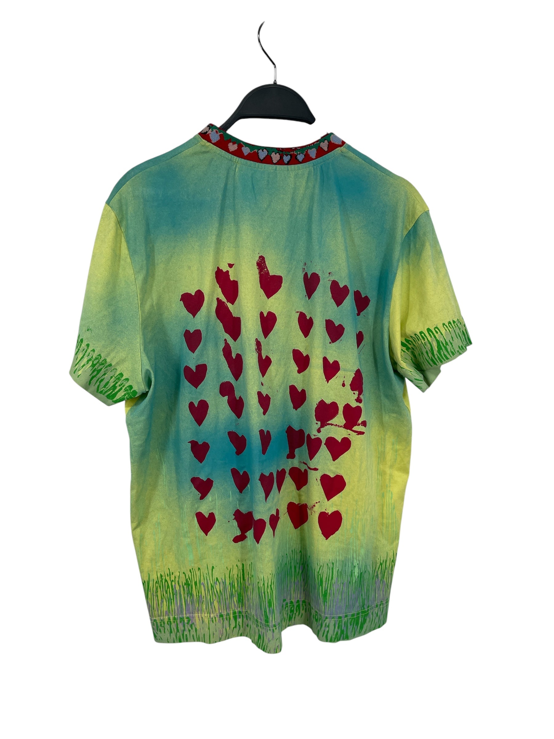 GIVENCHY/T-Shirt/XS/Cotton/YEL/All Over Print/TIE DYE HEART TEE view 2