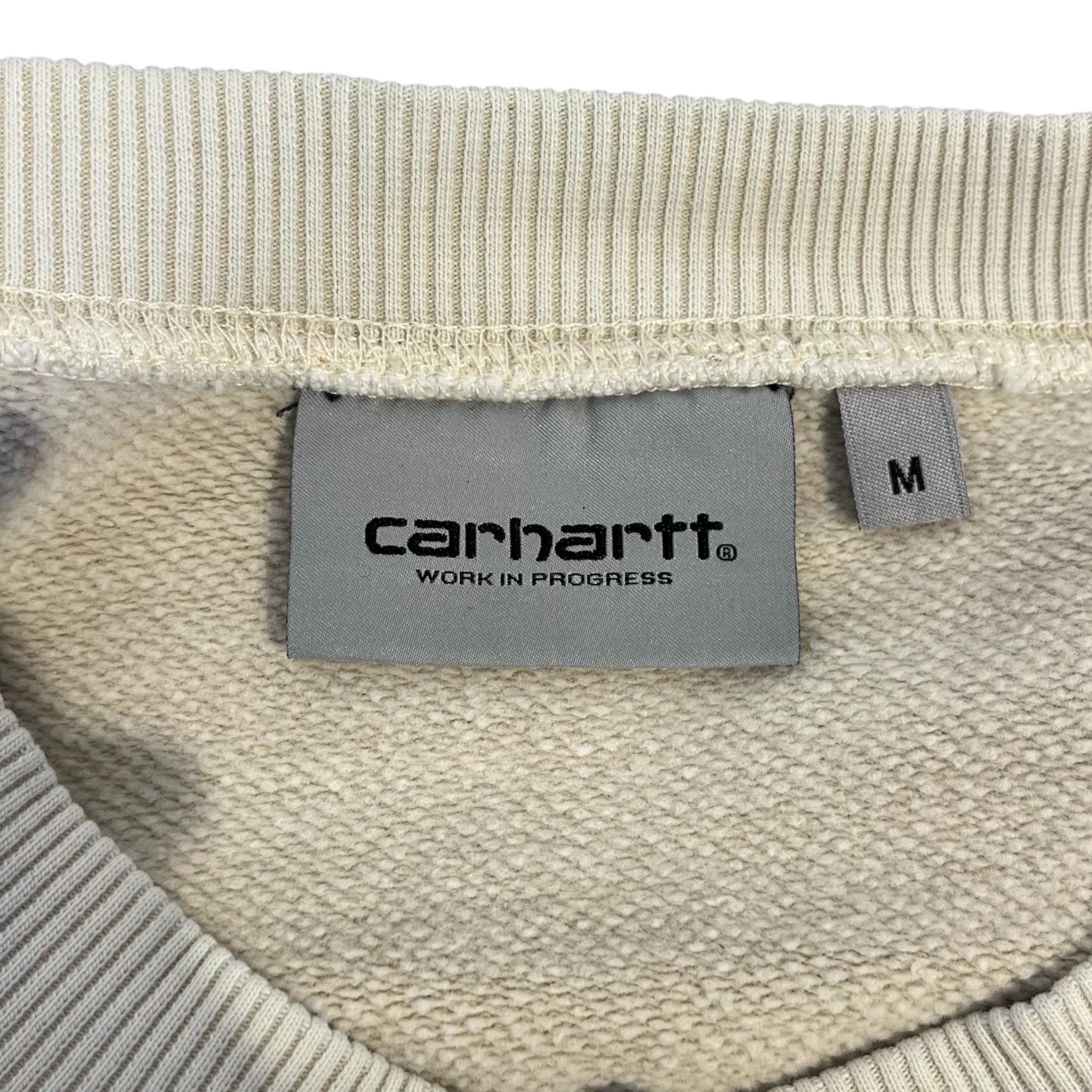 CARHARTT WIP(WORK IN PROGRESS)/Sweatshirt/M/Cotton/CRM/exposed fabric view 3
