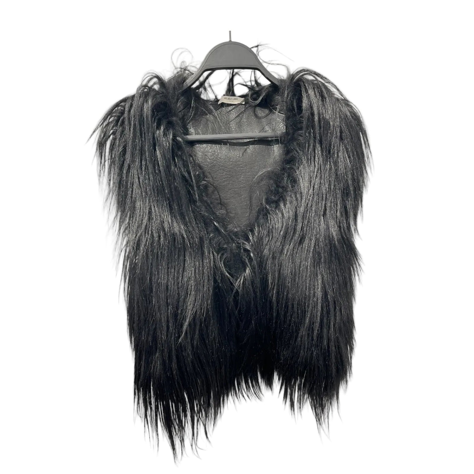 Helmut Lang/Vest/Fur/BLK/ARCHIVAL LONG HAIRED GOAT view 1
