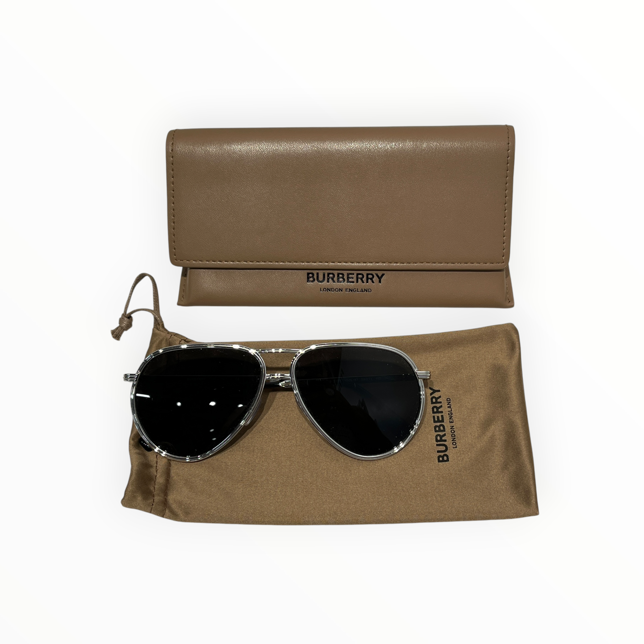 BURBERRY LONDON/Sunglasses/Titanium/SLV/M's/B3135 view 4
