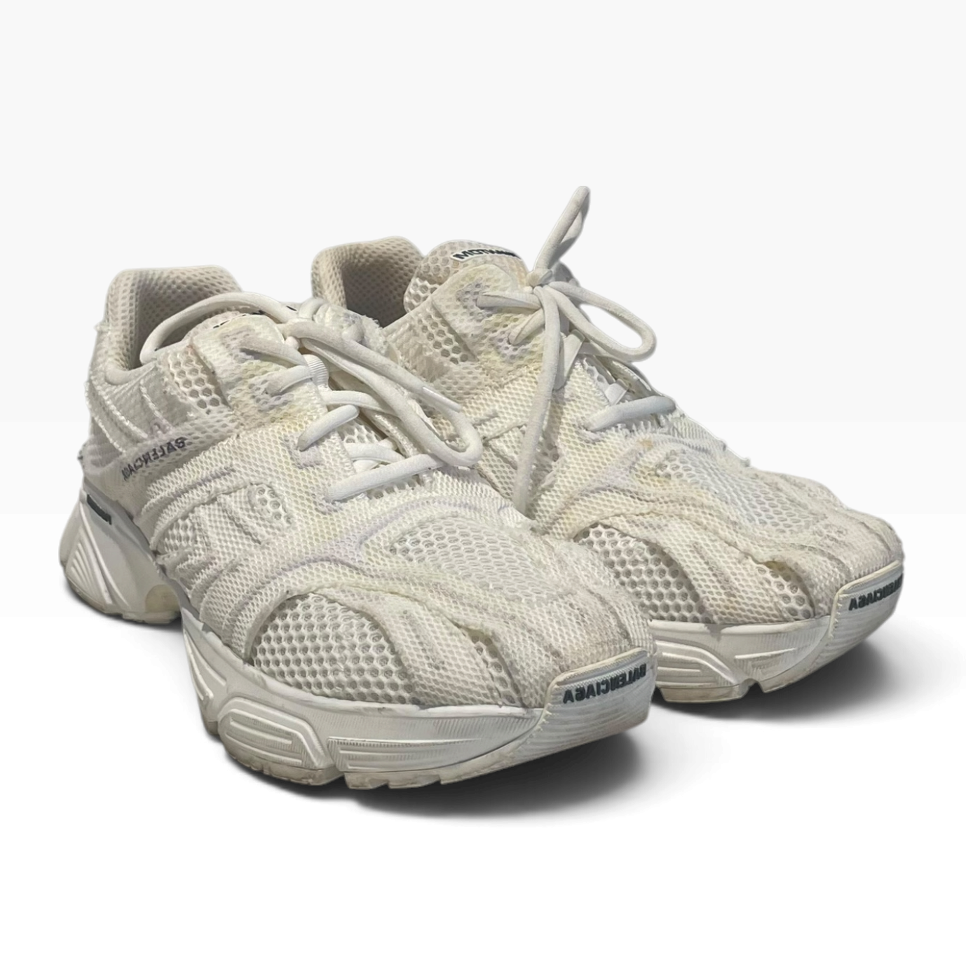 BALENCIAGA/Low-Sneakers/US 11/Cotton/WHT/phantom all white view 1