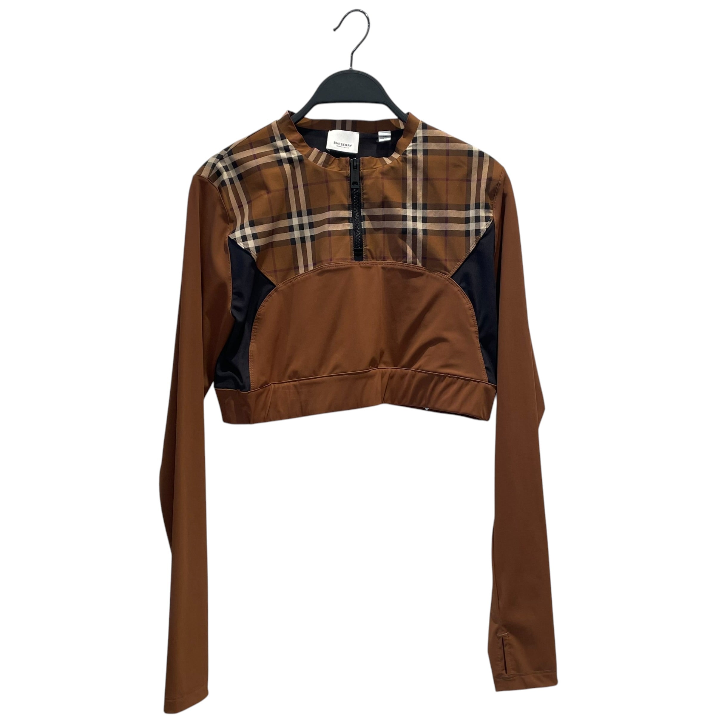 BURBERRY LONDON/Jacket/XL/Plaid/BRW/CUT OUT CROP view 1