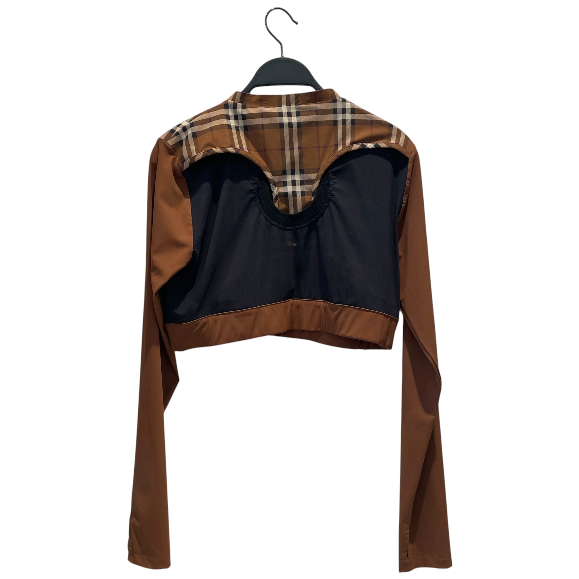 BURBERRY LONDON/Jacket/XL/Plaid/BRW/CUT OUT CROP view 2