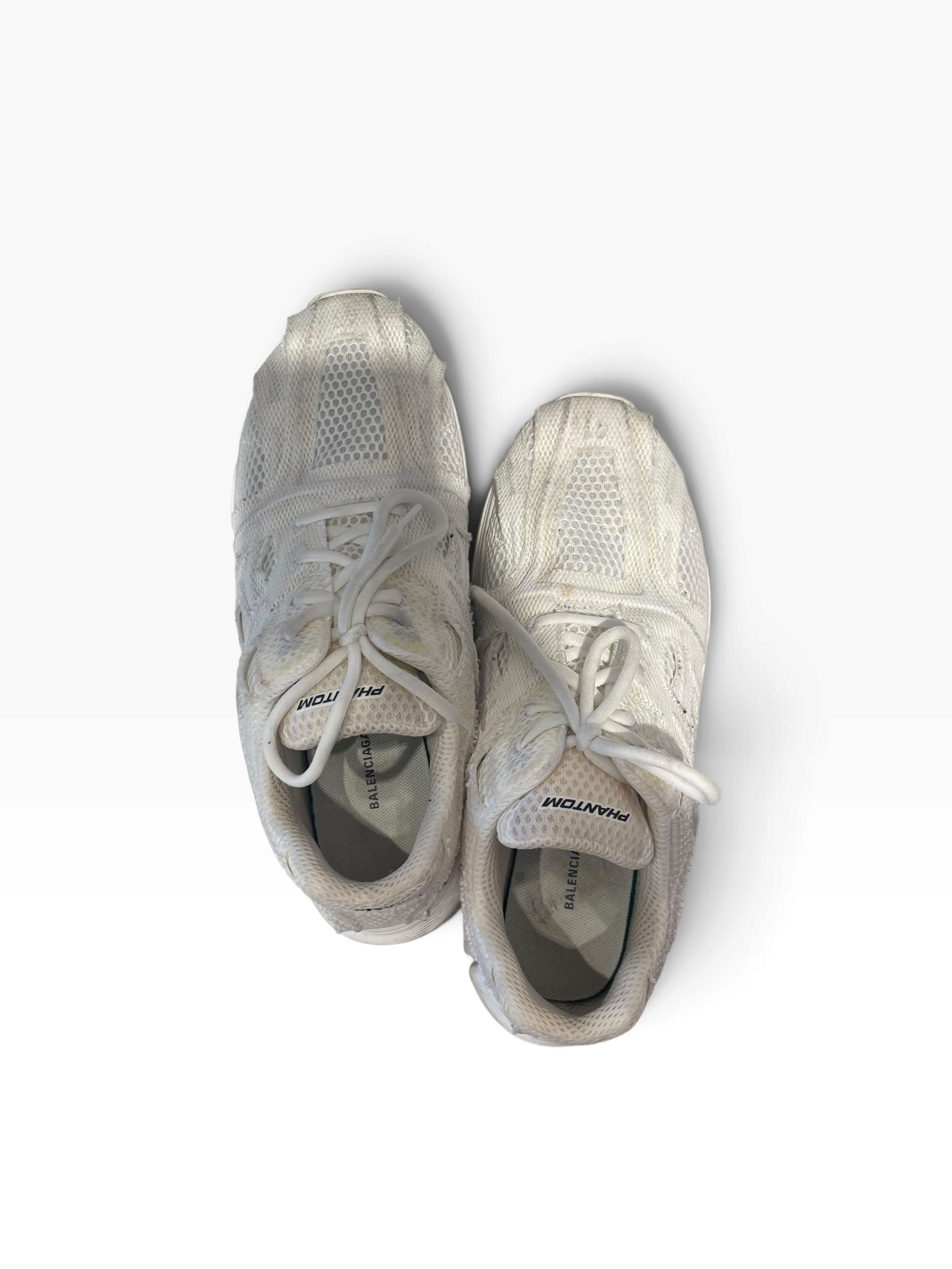 BALENCIAGA/Low-Sneakers/US 11/Cotton/WHT/phantom all white view 3