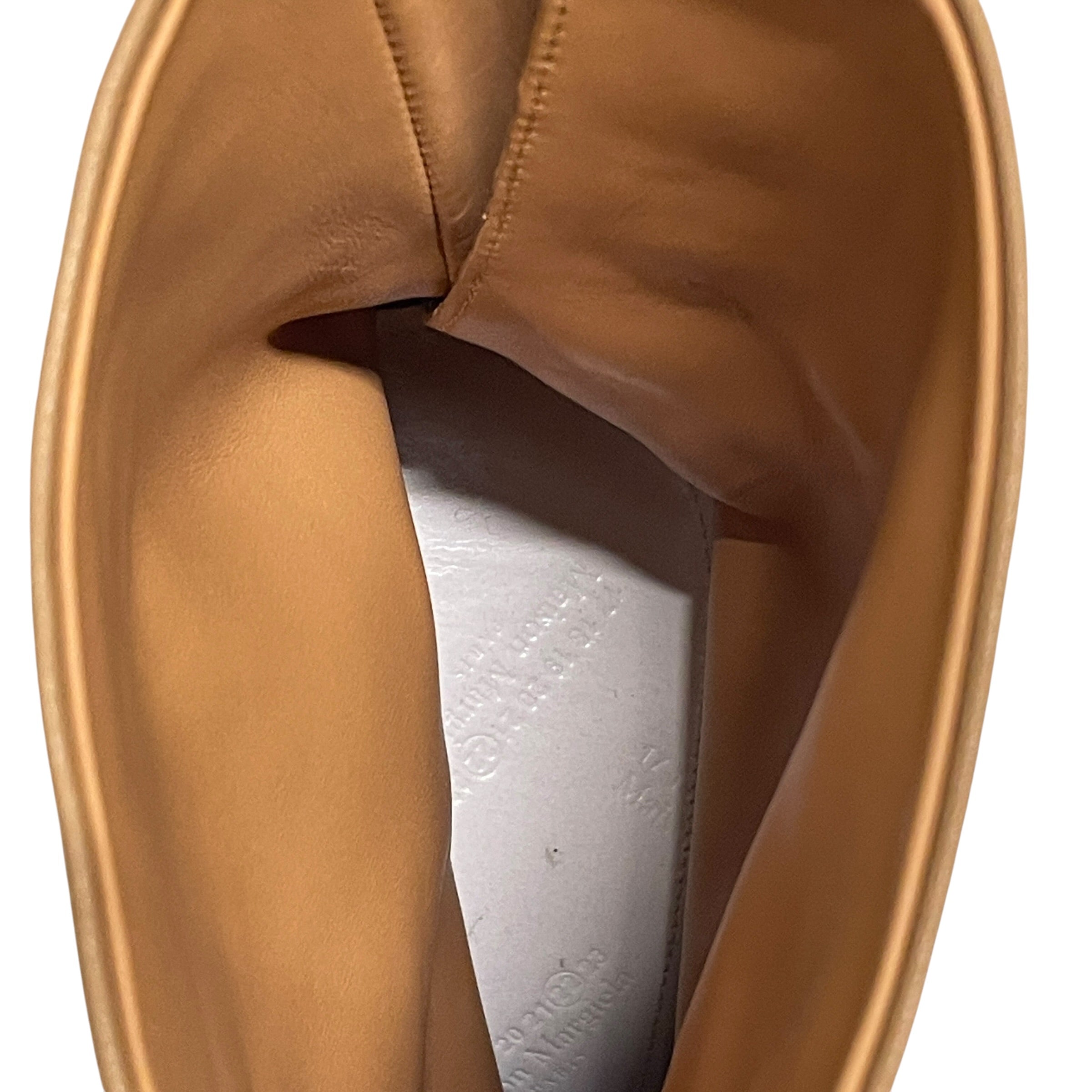 Maison Margiela/Heels/US 7/Cotton/BEG/LEATHER TABI HEEL/BRWN/BRWN view 3