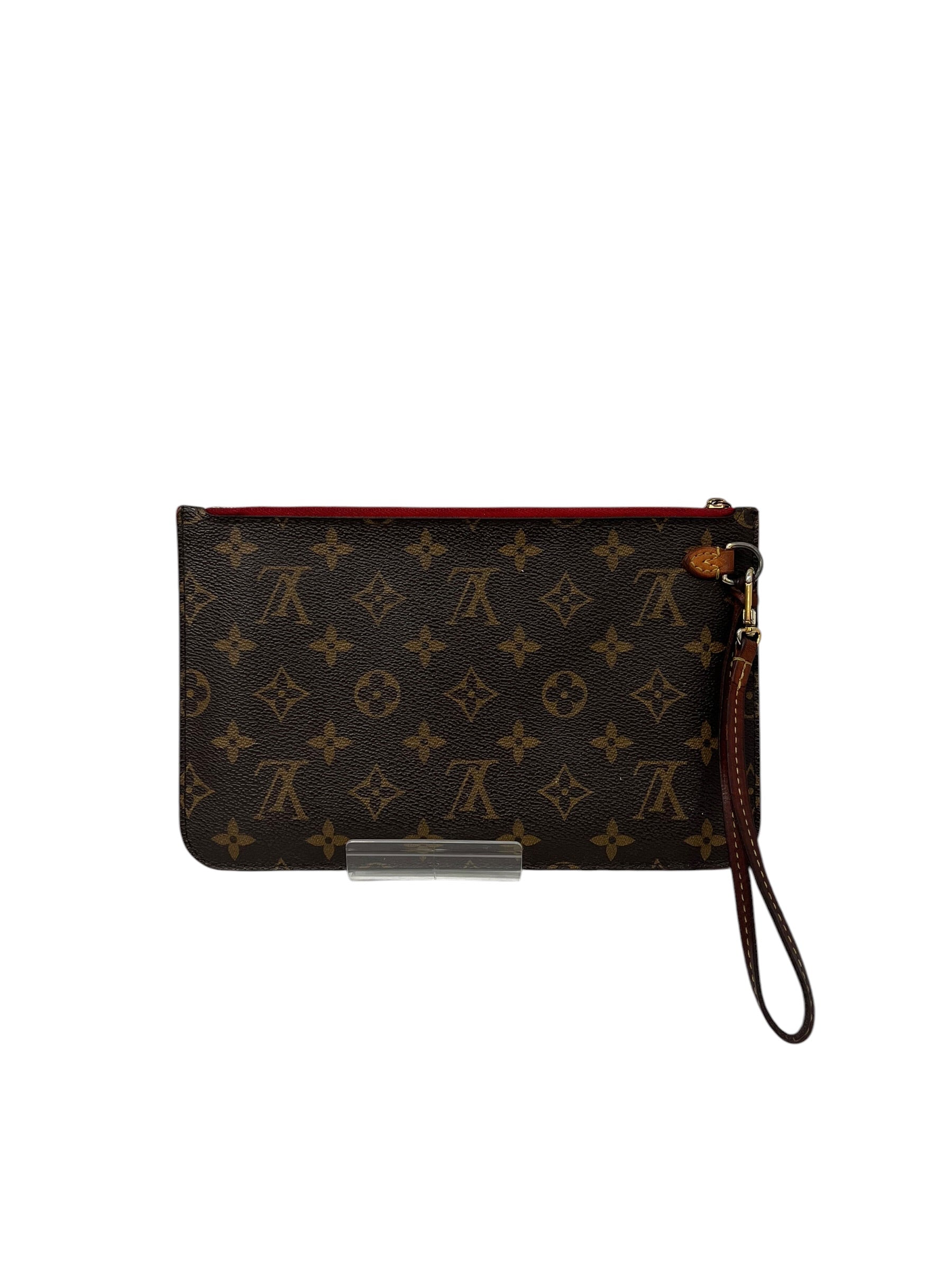 LOUIS VUITTON/Clutch Bag/Monogram/Faux Leather/BRW/NEVERFULL POCHETTE W/ RED TRIM view 2