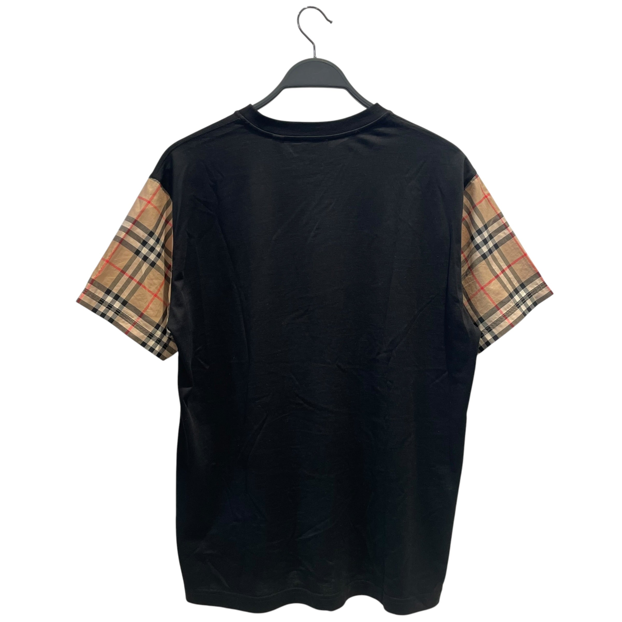 BURBERRY/T-Shirt/S/Cotton/BLK/Monogram/PLAID CHECK SLEEVE TEE view 2