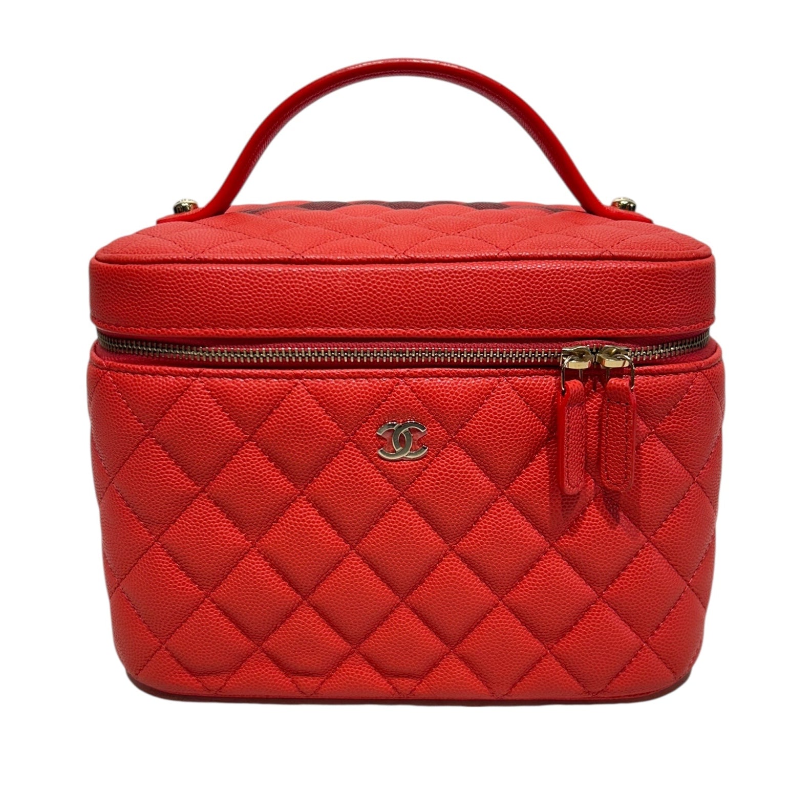 CHANEL/Bag/Leather/PNK/SMALL CAVIAR HANDLE VANITY view 1