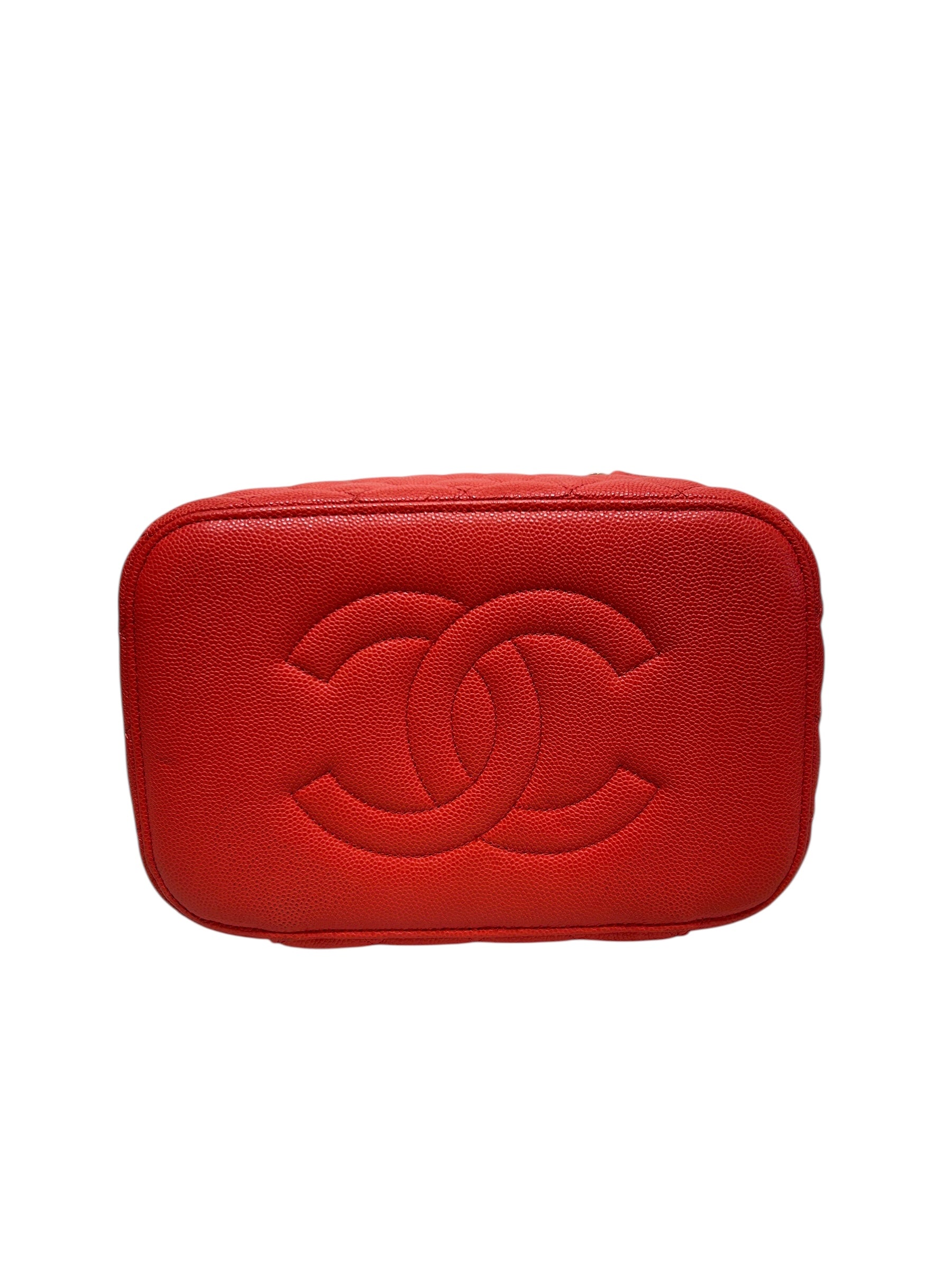 CHANEL/Bag/Leather/PNK/SMALL CAVIAR HANDLE VANITY view 3