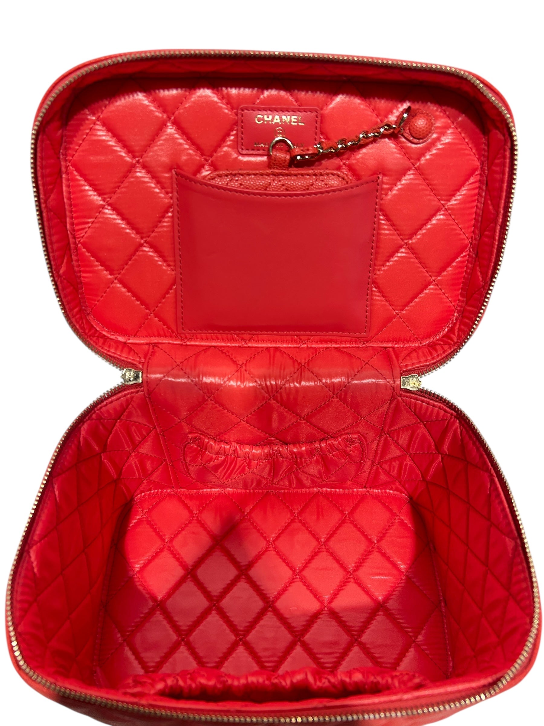 CHANEL/Bag/Leather/PNK/SMALL CAVIAR HANDLE VANITY view 4