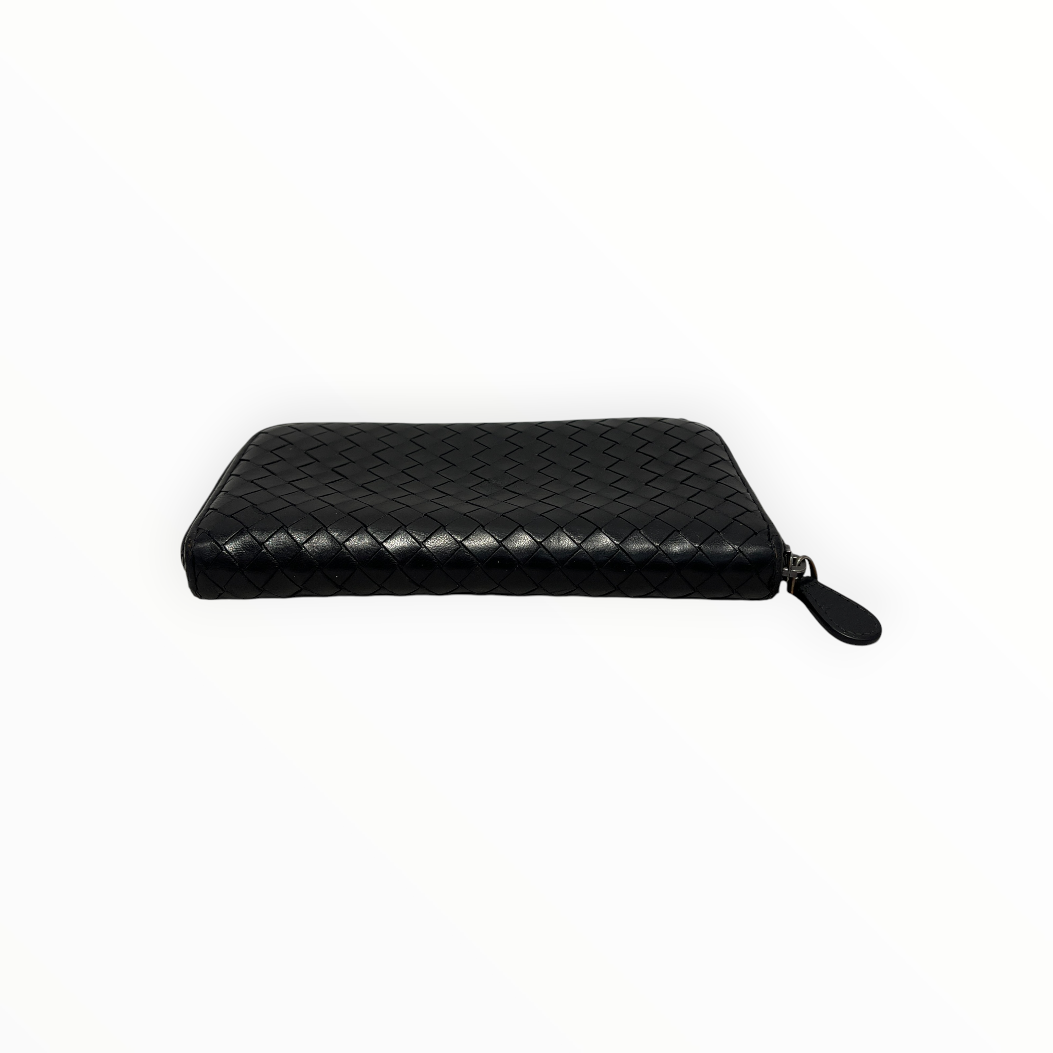 BOTTEGA VENETA/Long Wallet/Leather/BLK/L's/Intrecciato Zip Around Wallet view 3