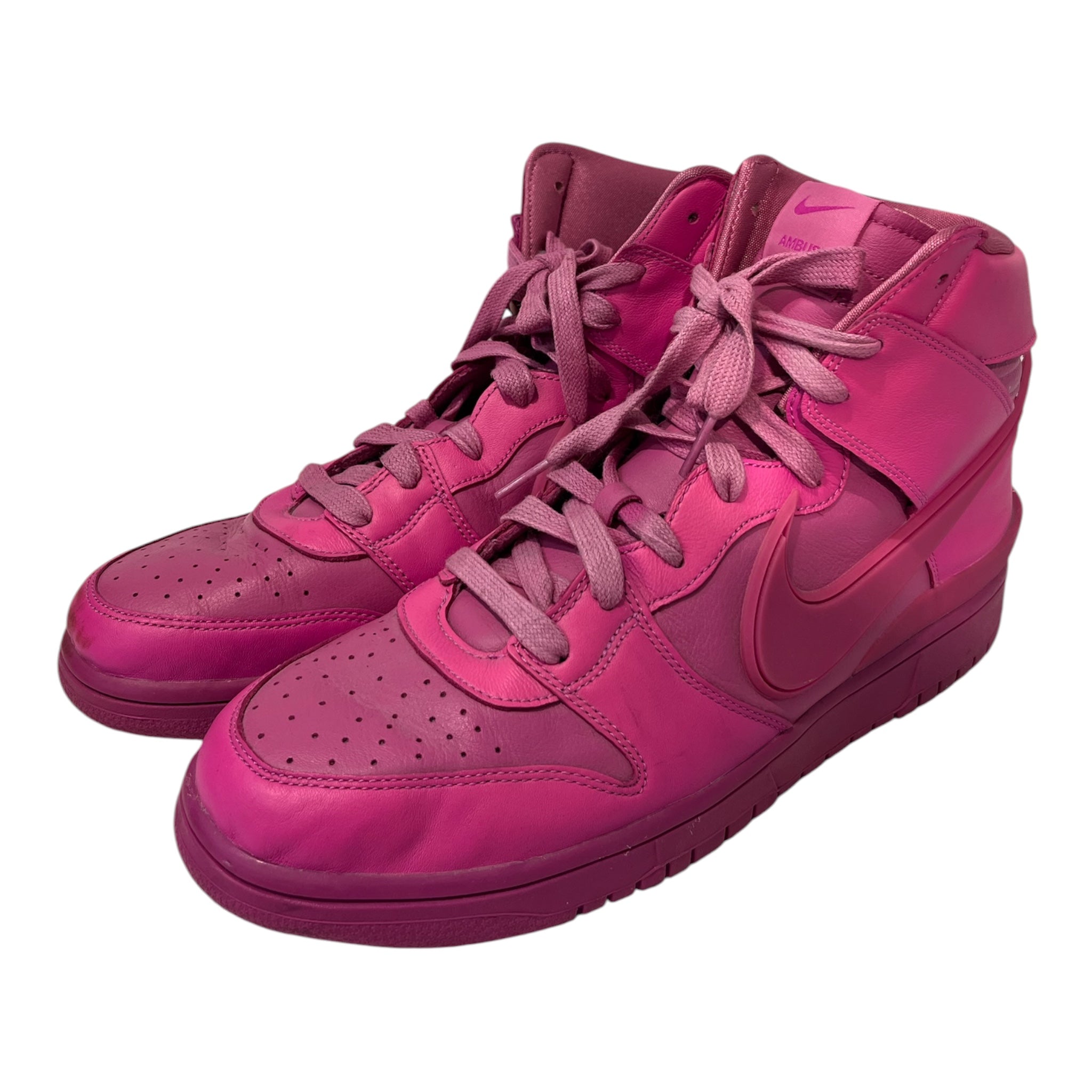 NIKE/AMBUSH/Hi-Sneakers/US 13/Leather/PNK/U-Tip/CU7544-600 dunk hi view 1