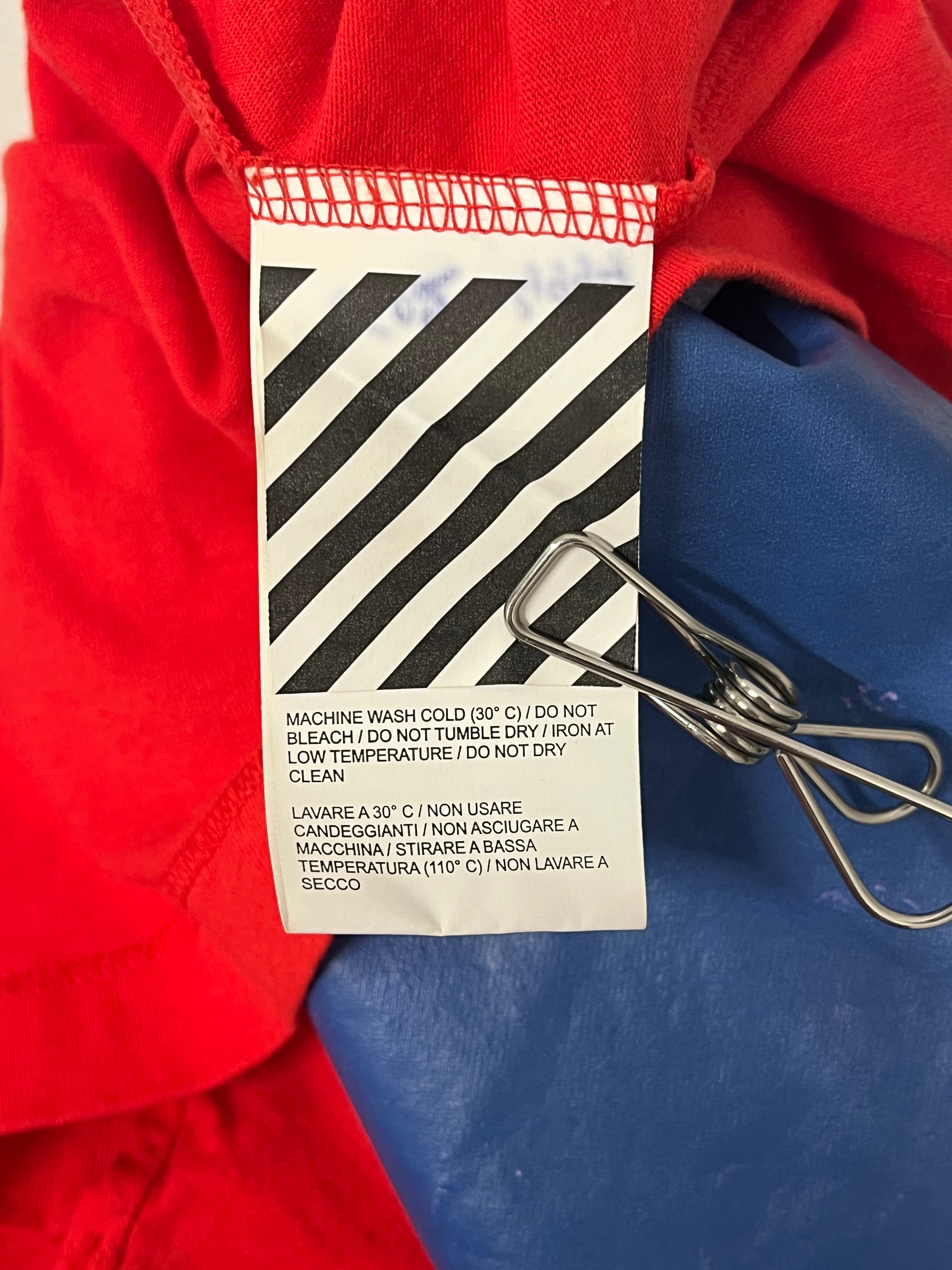 OFF-WHITE/T-Shirt/S/Cotton/RED/Graphic/BUSINESS CASUAL T-SHIRT view 4