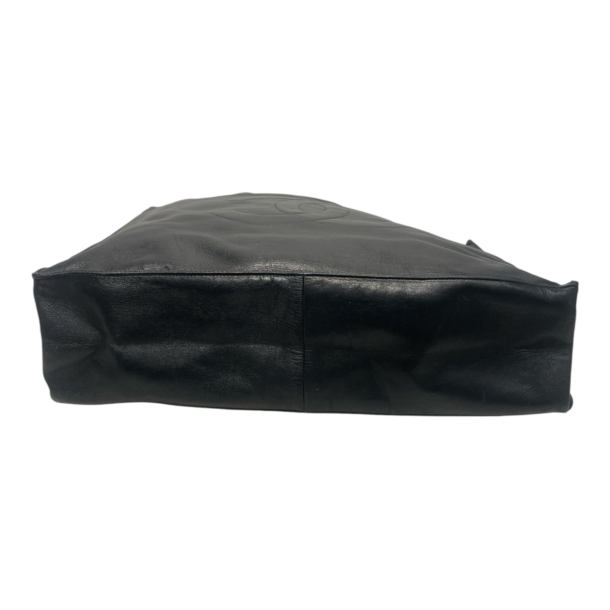 CHANEL/Tote Bag/Leather/BLK/ view 3