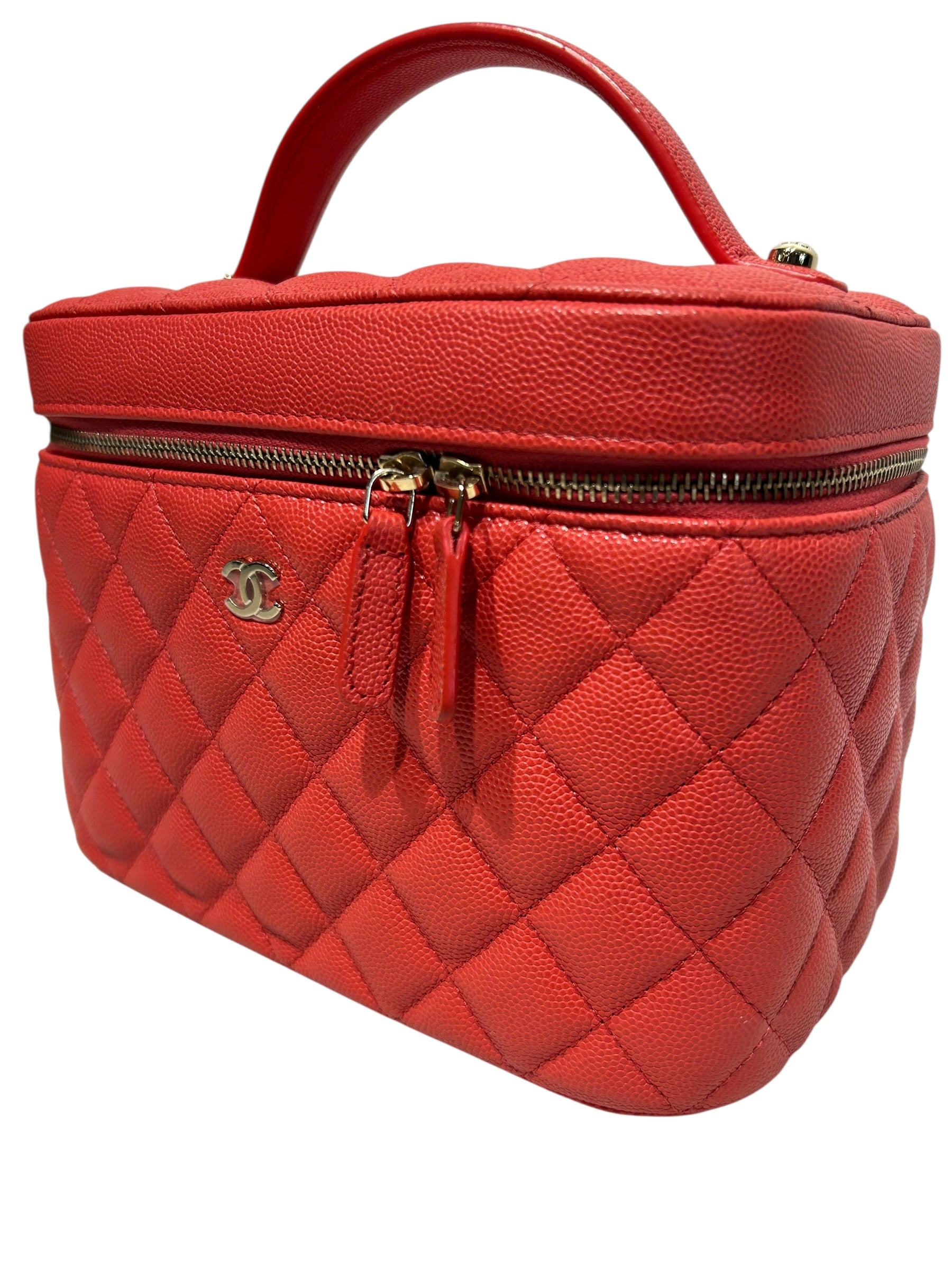 CHANEL/Bag/Leather/PNK/SMALL CAVIAR HANDLE VANITY view 6
