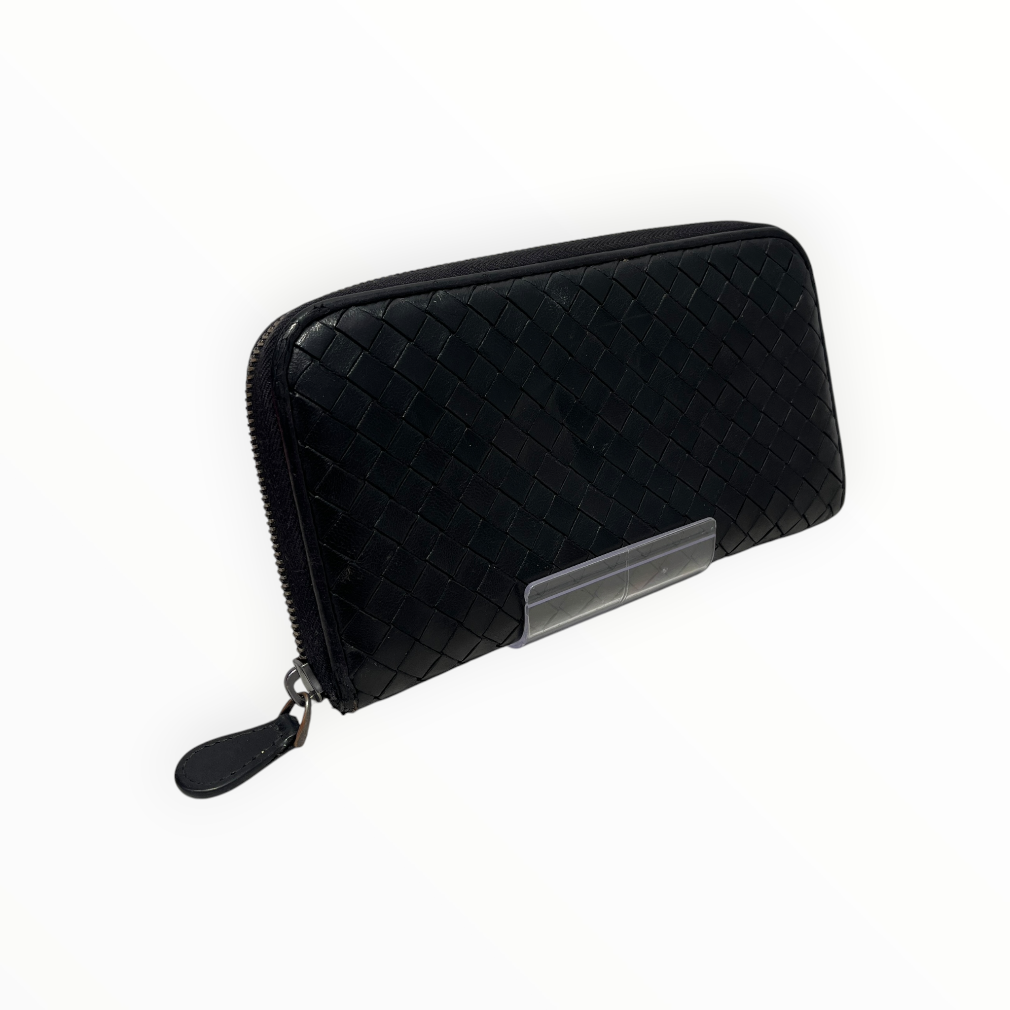 BOTTEGA VENETA/Long Wallet/Leather/BLK/L's/Intrecciato Zip Around Wallet view 1