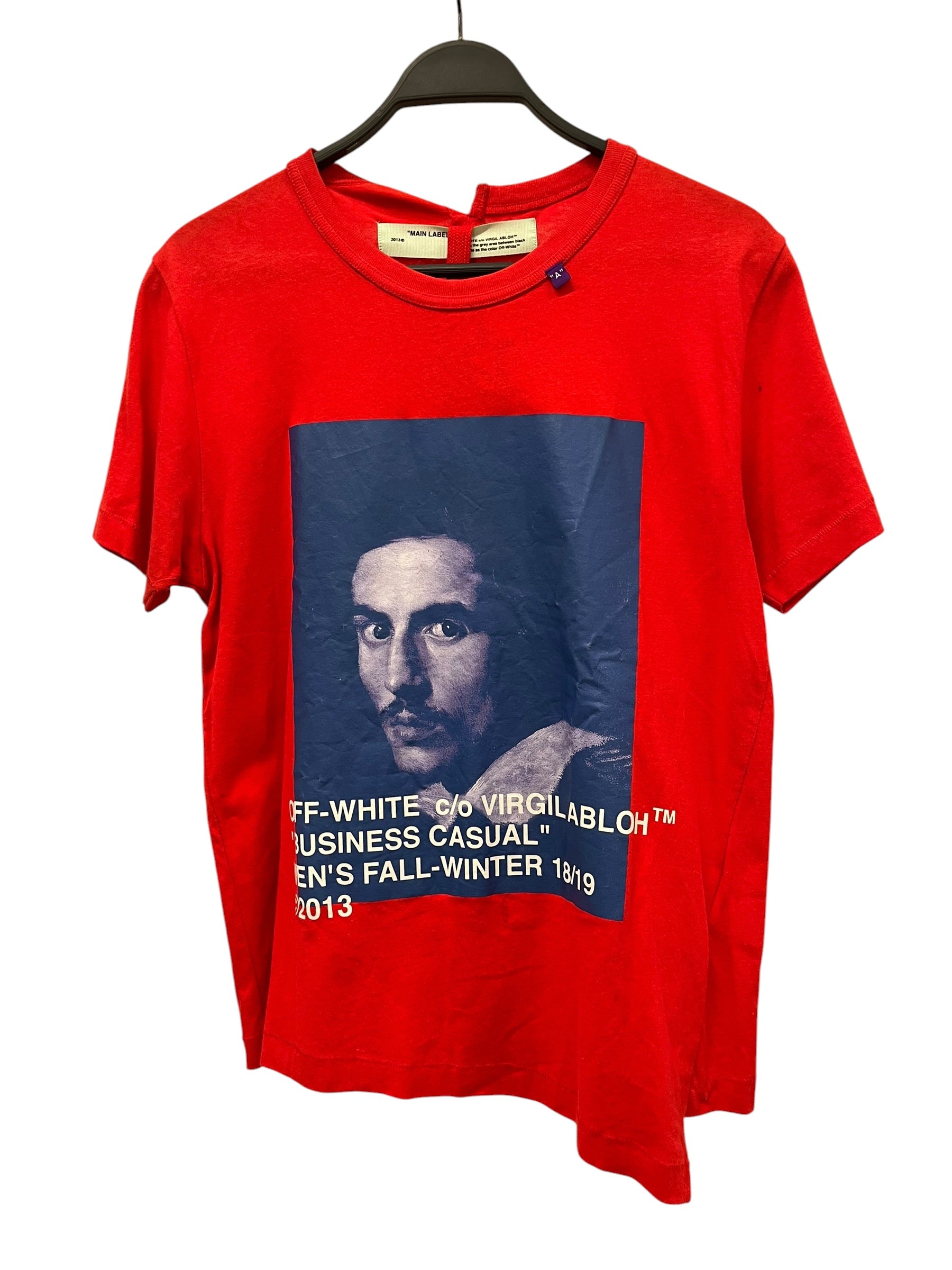OFF-WHITE/T-Shirt/S/Cotton/RED/Graphic/BUSINESS CASUAL T-SHIRT view 1