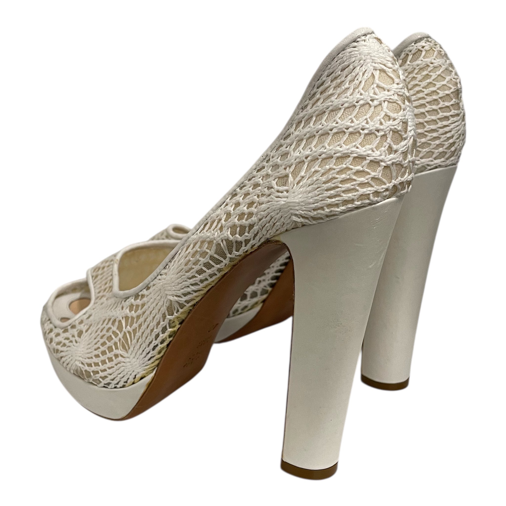 Jean Paul Gaultier/HEELS/EU 40/WHT/EMBROIDEREY DETAILS/BLOCK HEEL view 2