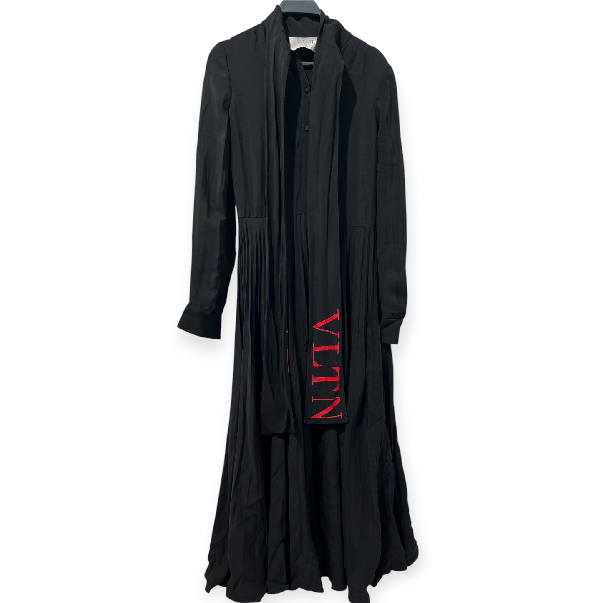 VALENTINO/LS Dress/36/Rayon/BLK/LOGO STRAP DRESS view 1