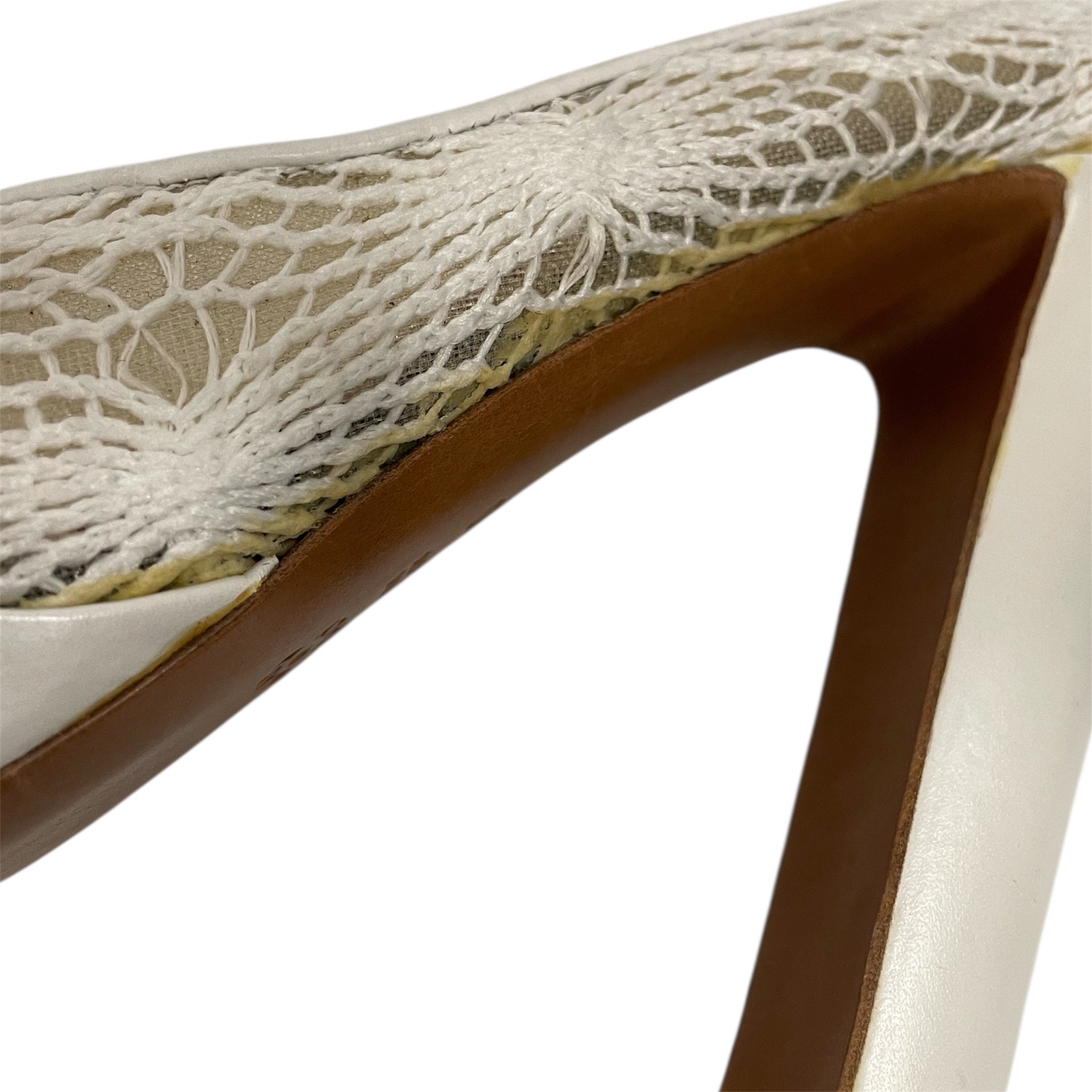 Jean Paul Gaultier/HEELS/EU 40/WHT/EMBROIDEREY DETAILS/BLOCK HEEL view 4