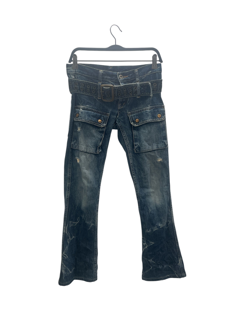 Hysterics/Straight Pants/FREE/Denim/IDG/2 hoop belt