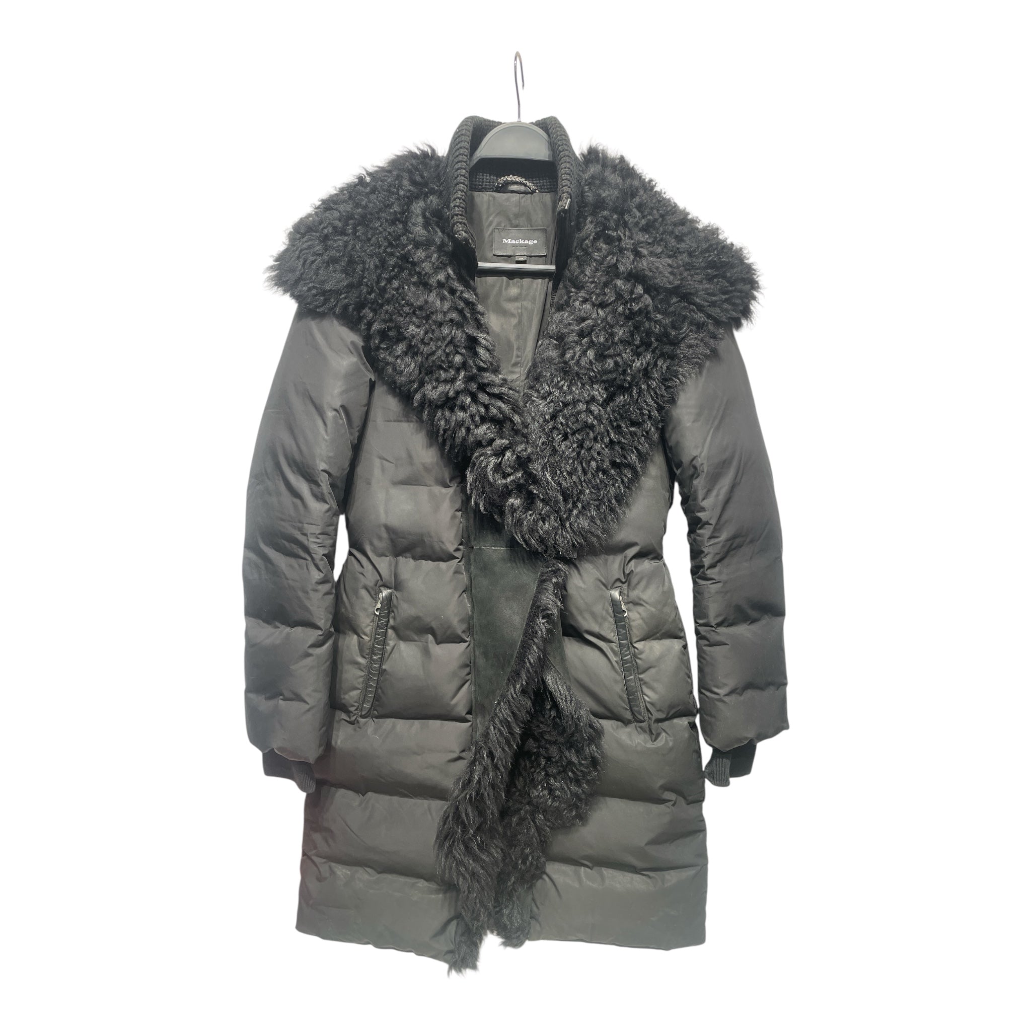MACKAGE/Jacket/S/BLK/FUR LEATHER DOWN JACKET view 1