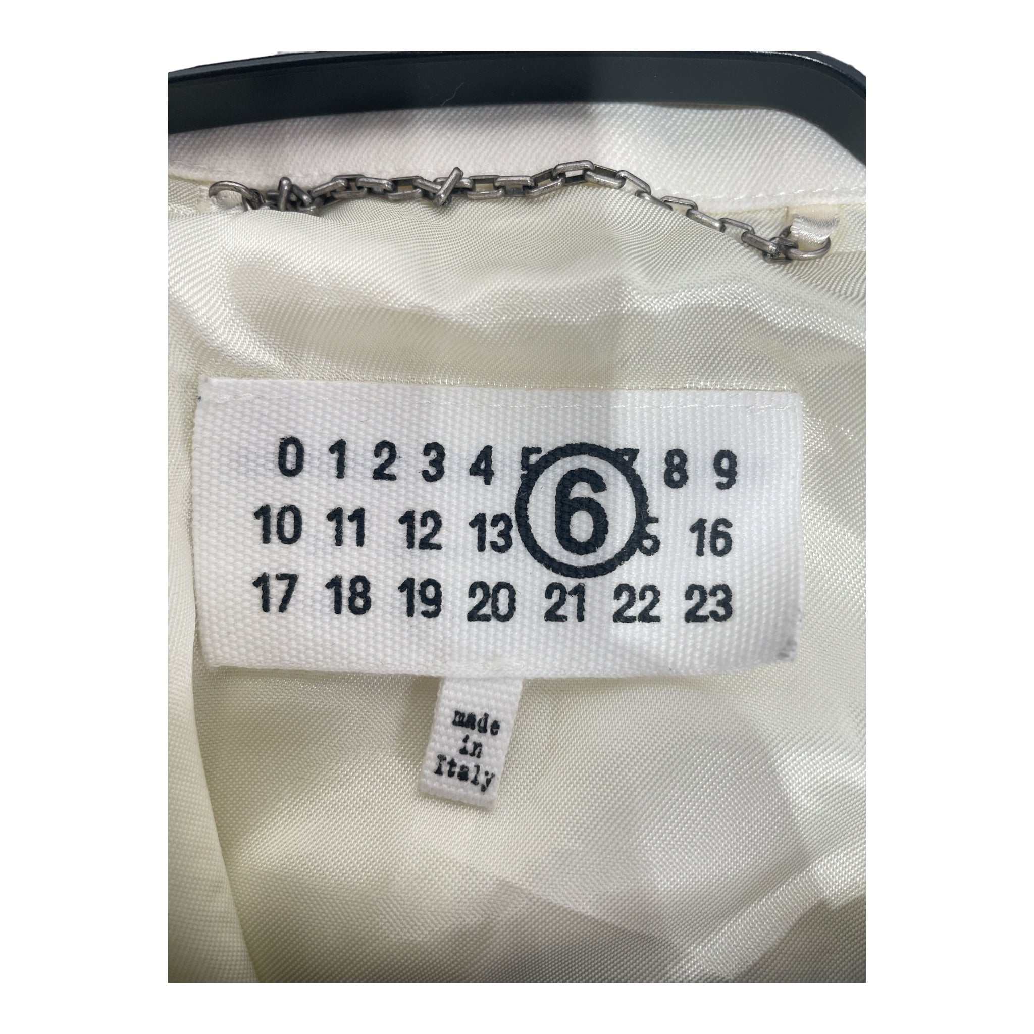 MM6/Jacket/48/Polyester/WHT/ROUNDED NECK BUTTON UP BLAZER view 3
