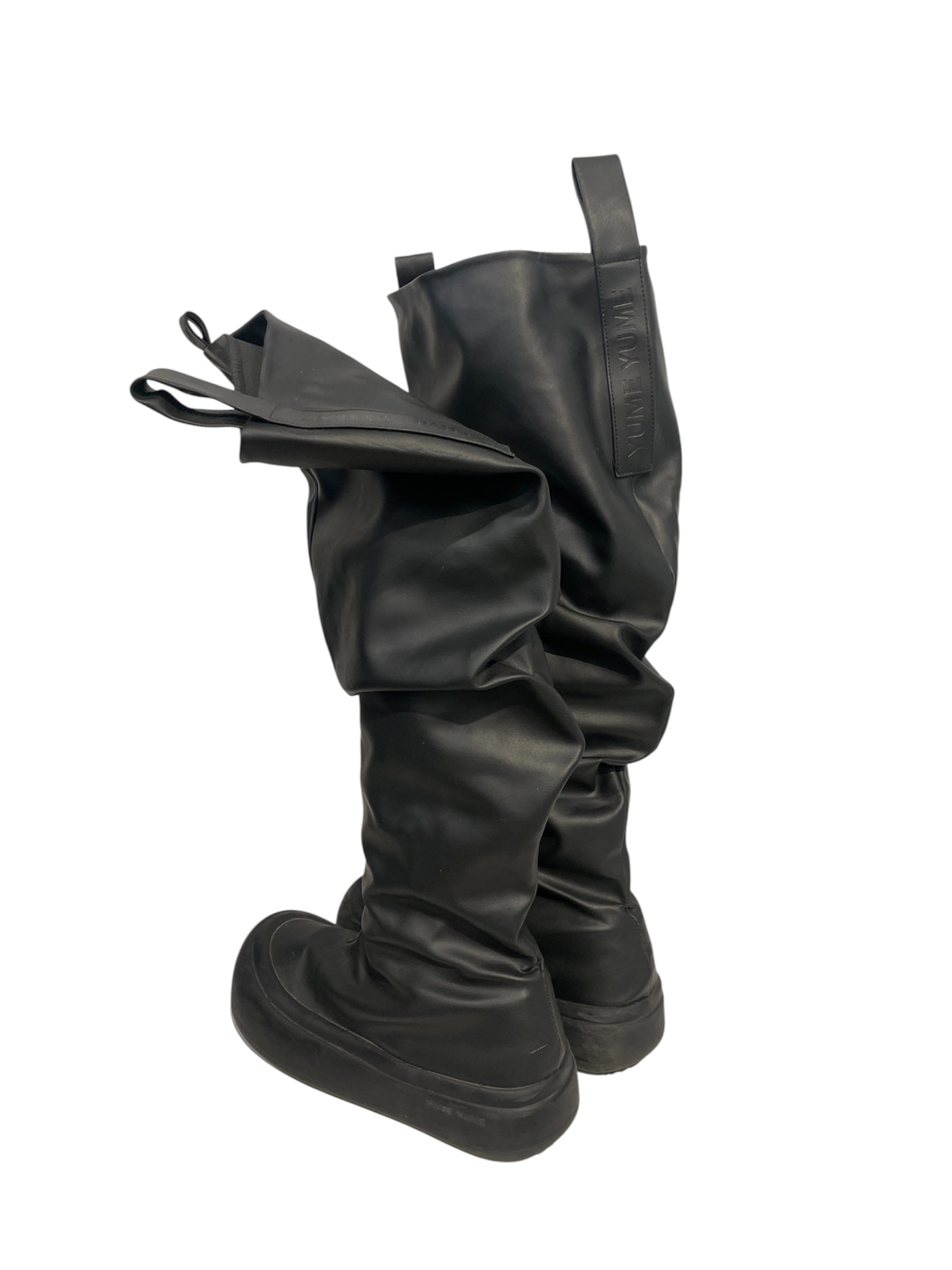 YUME YUME/Long Boots/EU 41/Leather/BLK/SUPER LONG PULL ON BOOT view 2