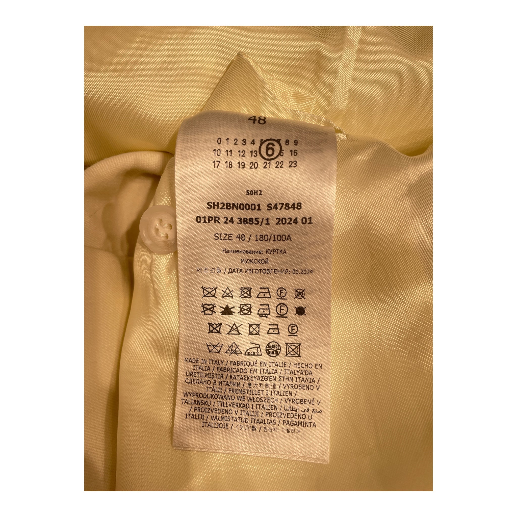 MM6/Jacket/48/Polyester/WHT/ROUNDED NECK BUTTON UP BLAZER view 4