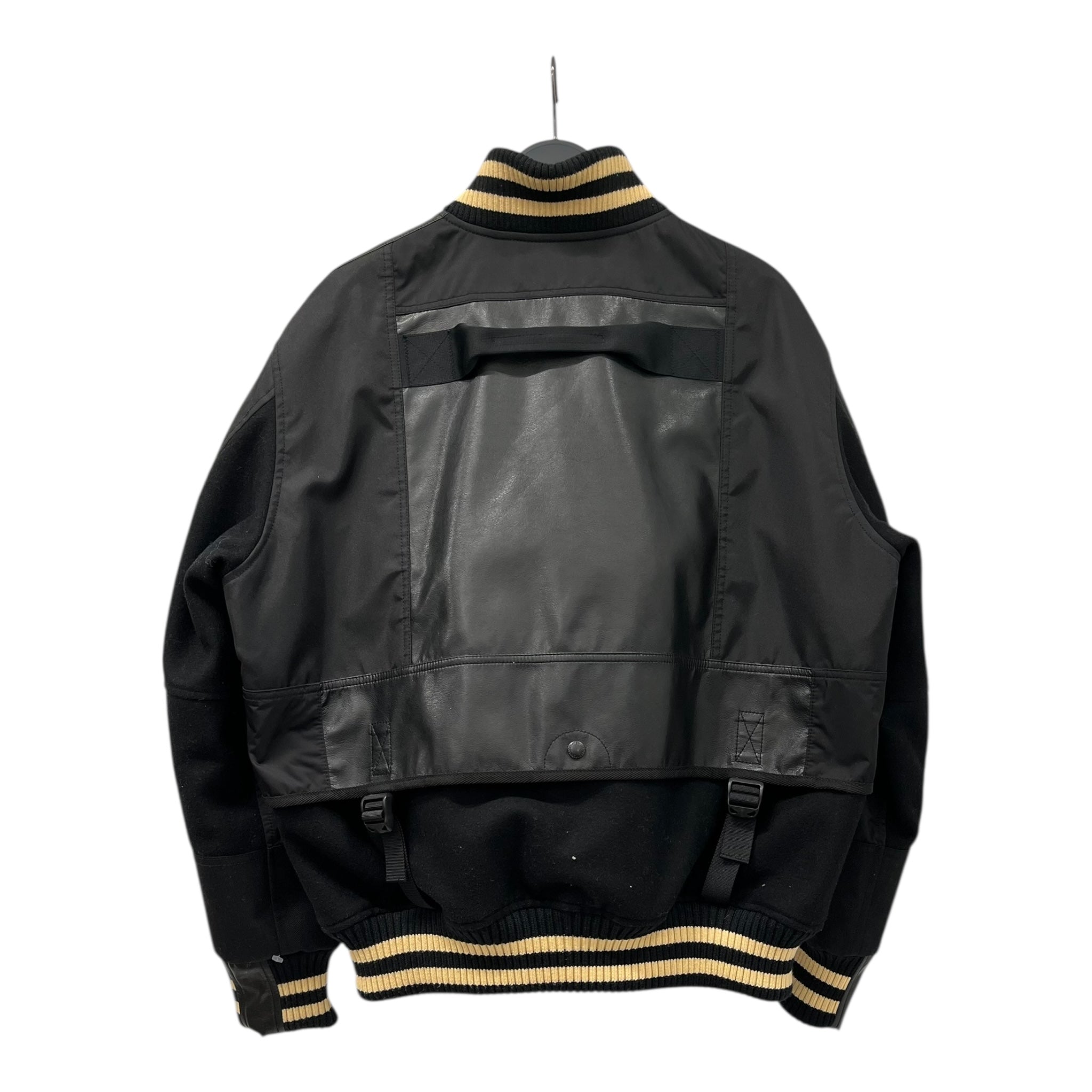 JUNYA WATANABE COMME des GARCONS MAN/Souvenir Jkt/L/Cotton/BLK/Border/BACK STRAP view 2