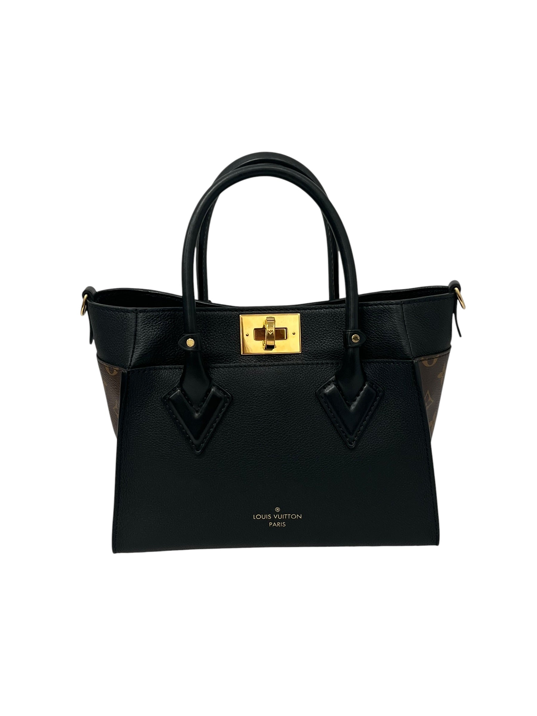 LOUIS VUITTON/Bag/Leather/BLK/ON MY SIDE PM HIGH view 1
