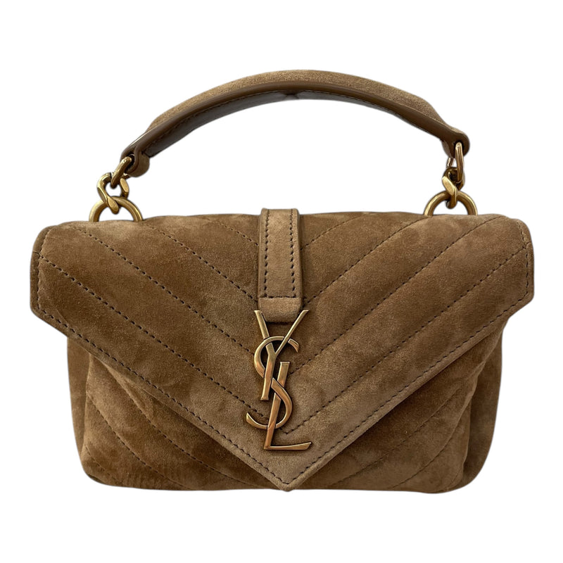 YVES SAINT LAURENT/Clutch Bag/OS/Suede/BEG/