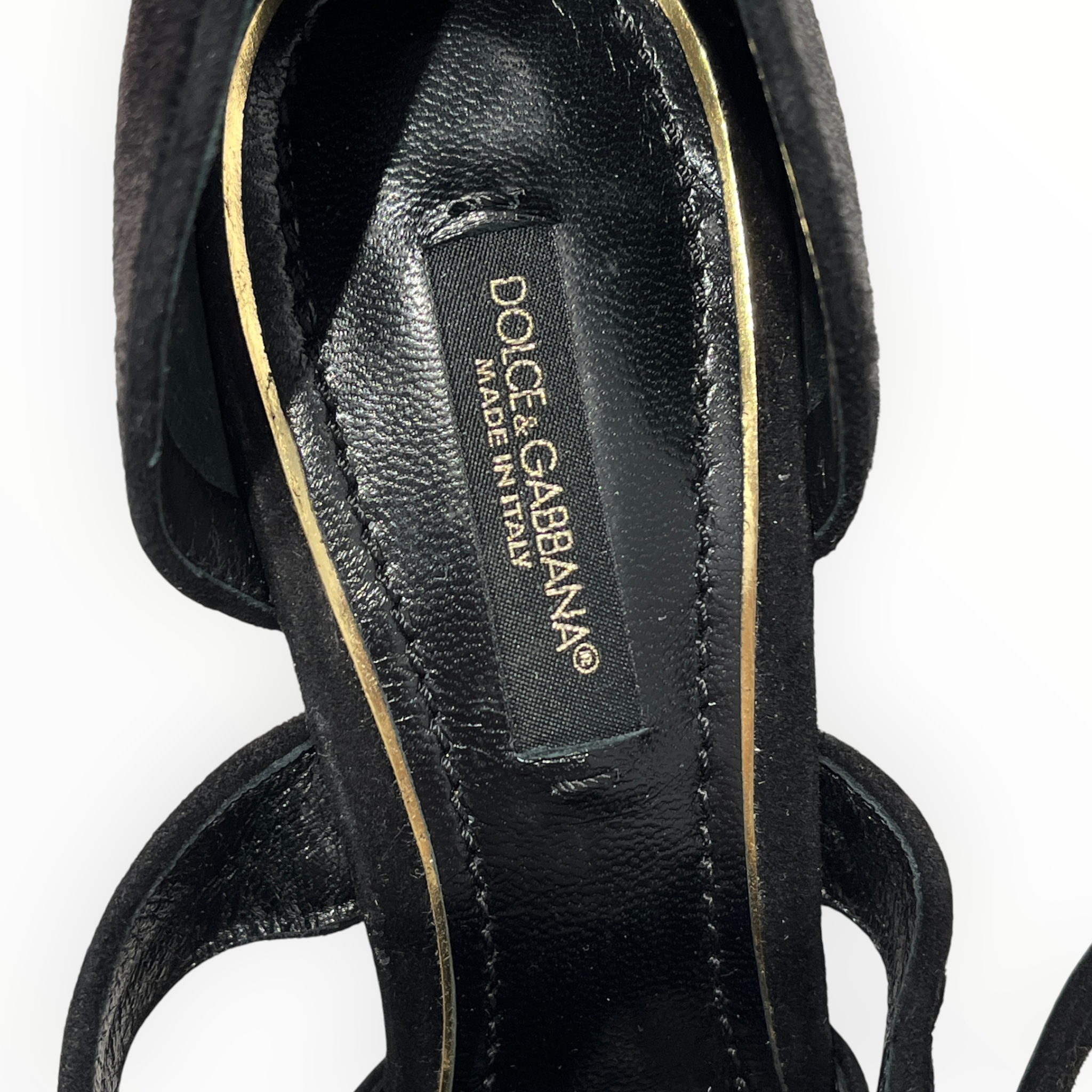 DOLCE&GABBANA/Heels/US 5.5/Leather/BLK/pony hair view 3