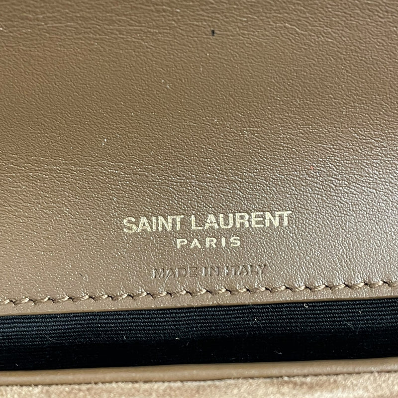 YVES SAINT LAURENT/Clutch Bag/OS/Suede/BEG/