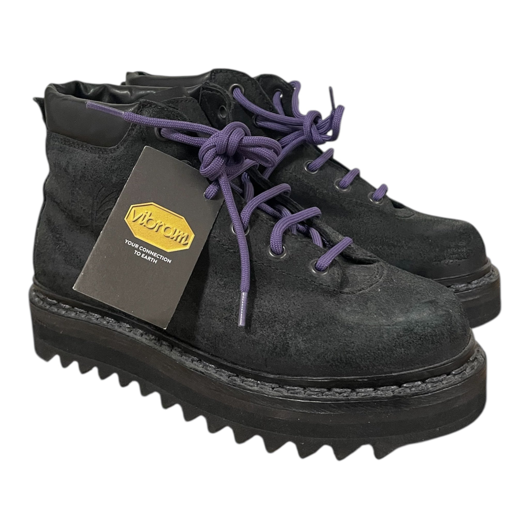 Needles/Biker Boots/EU 37/Suede/BLK/purple laces view 1